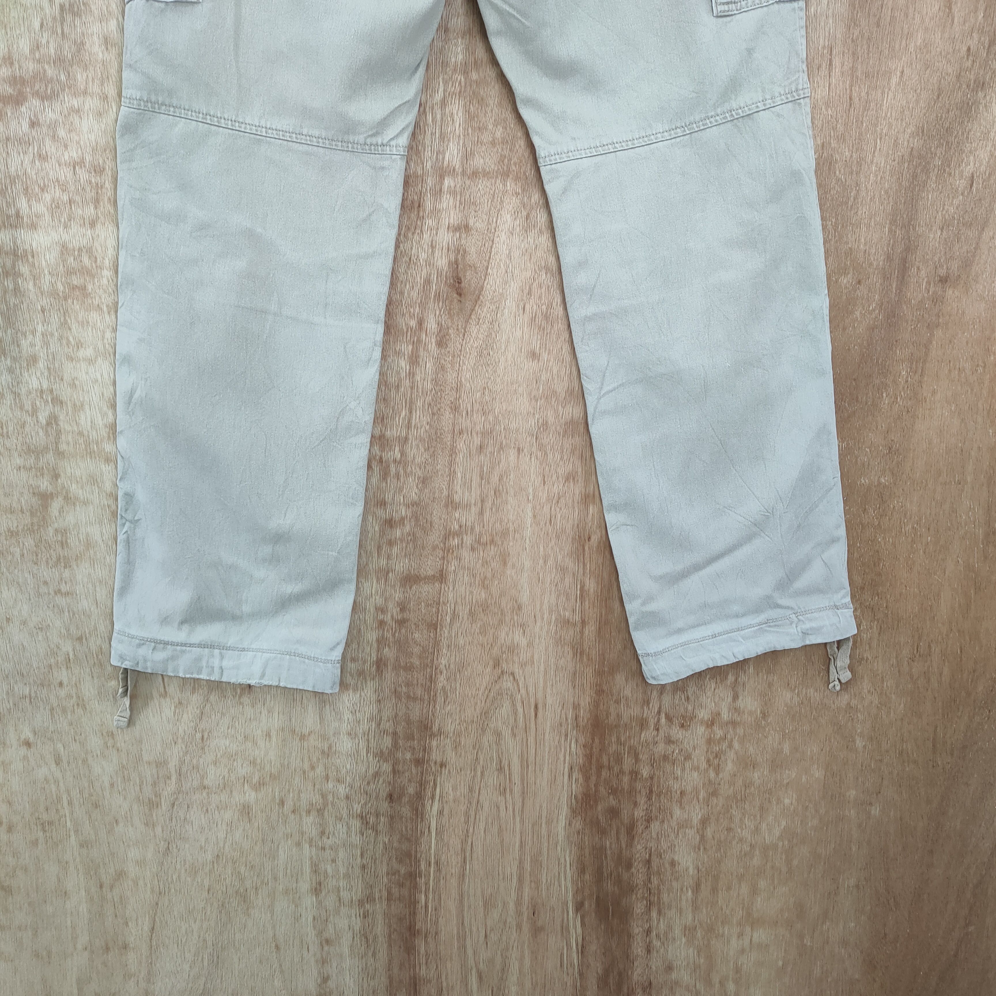 Japanese Brand × Vintage JAPANESE BRAND FADED LIGHT GREY DISTRESSED CARGO PANTS Size US 36 / EU 52 - 7 Thumbnail