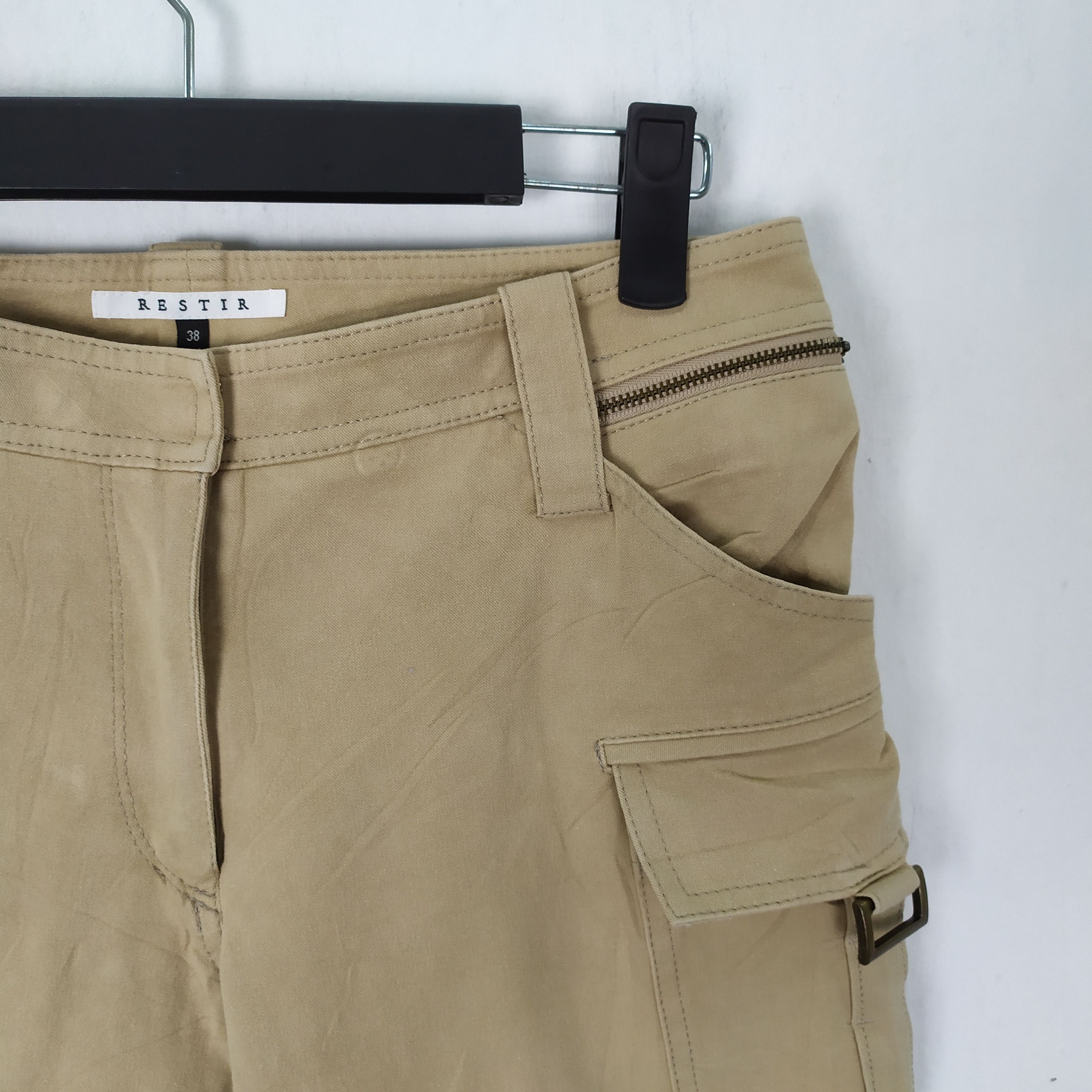 Japanese Brand JAPAN MADE RESTIRE FLARED CARGO PANTS Size US 28 / EU 44 - 4 Thumbnail