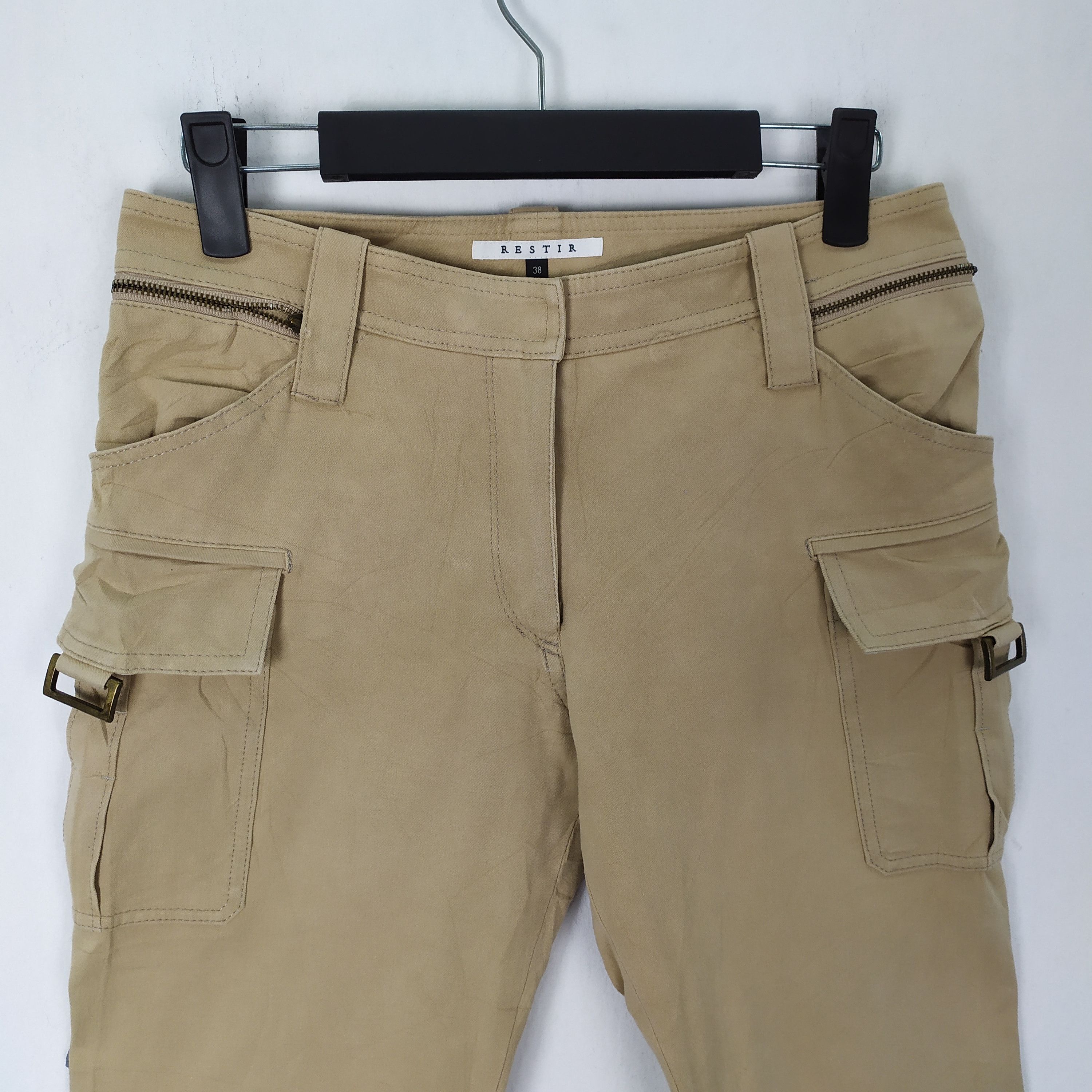 Japanese Brand JAPAN MADE RESTIRE FLARED CARGO PANTS Size US 28 / EU 44 - 3 Thumbnail