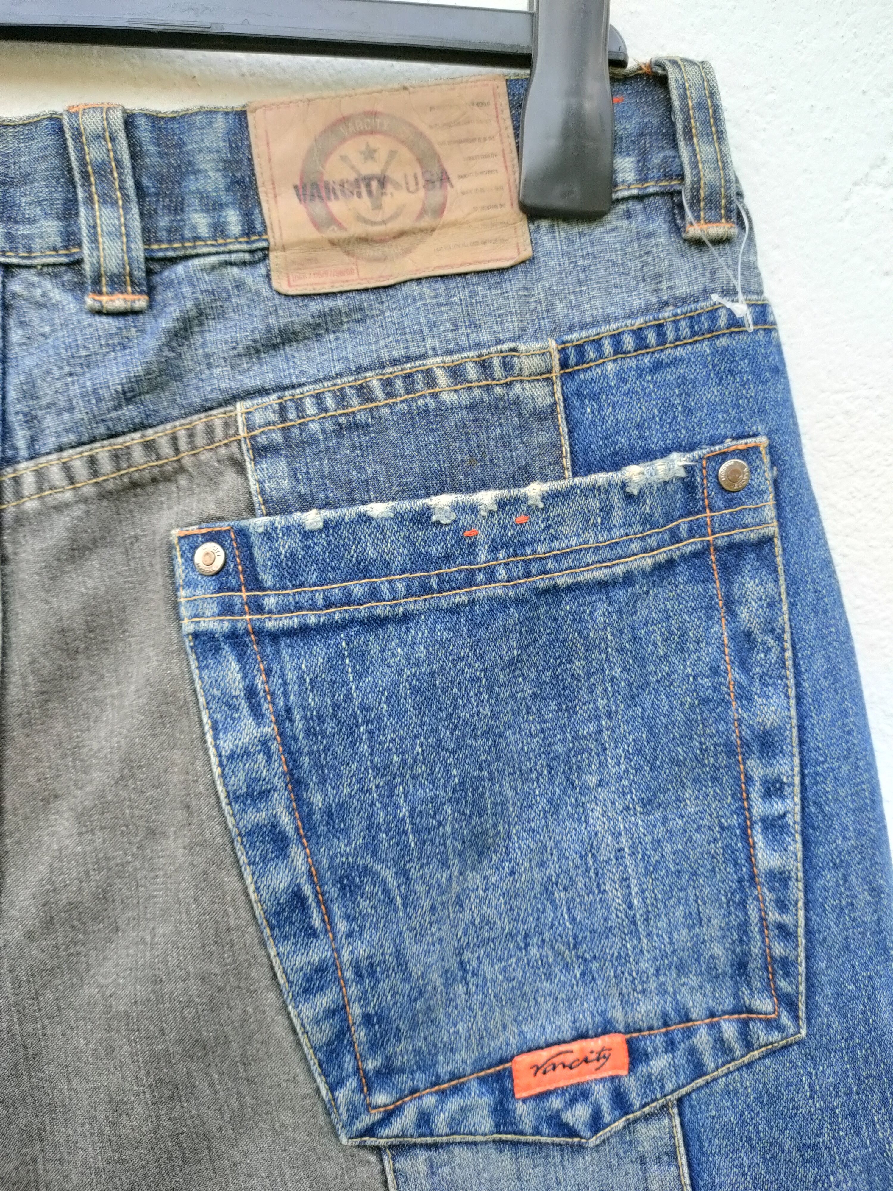 Japanese Brand 💥LAST CALL💥 Varcity Reconstructed Denim Size US 36 / EU 52 - 4 Thumbnail