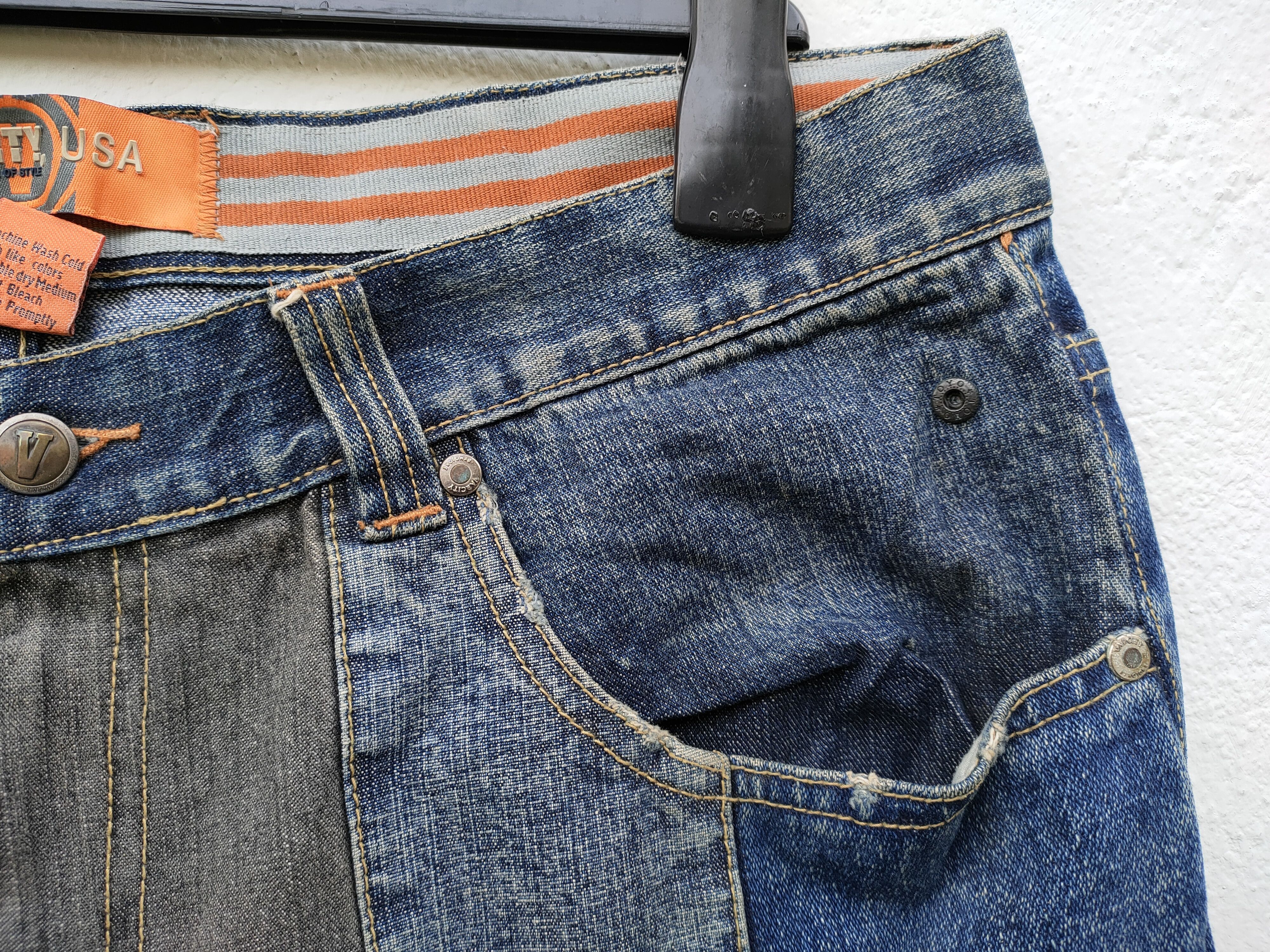 Japanese Brand 💥LAST CALL💥 Varcity Reconstructed Denim Size US 36 / EU 52 - 6 Thumbnail