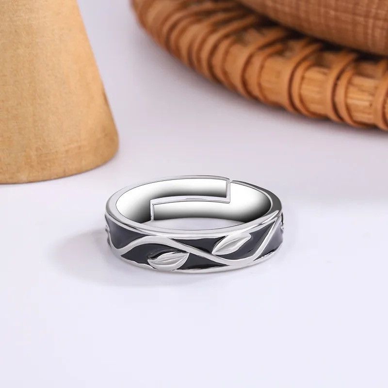Jewelry Retro Style Leaf Ring Size ONE SIZE - 2 Thumbnail