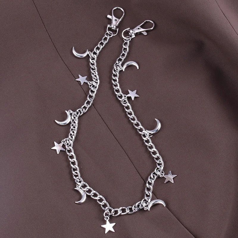 Jewelry Moon Star Pants Chain Waist Chain Size ONE SIZE - 3 Thumbnail
