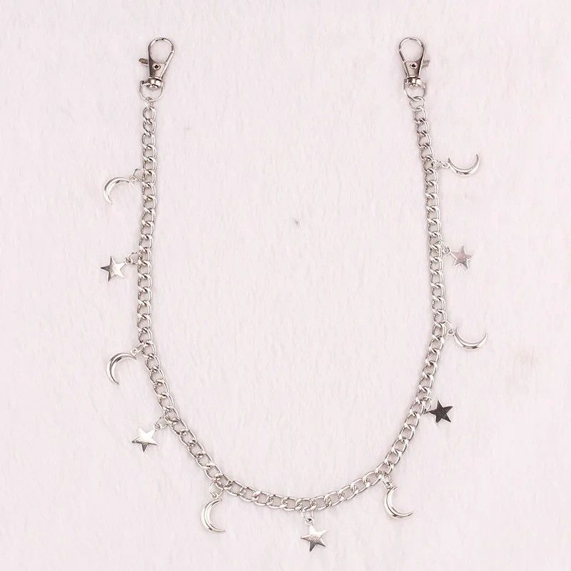 Jewelry Moon Star Pants Chain Waist Chain Size ONE SIZE - 2 Thumbnail