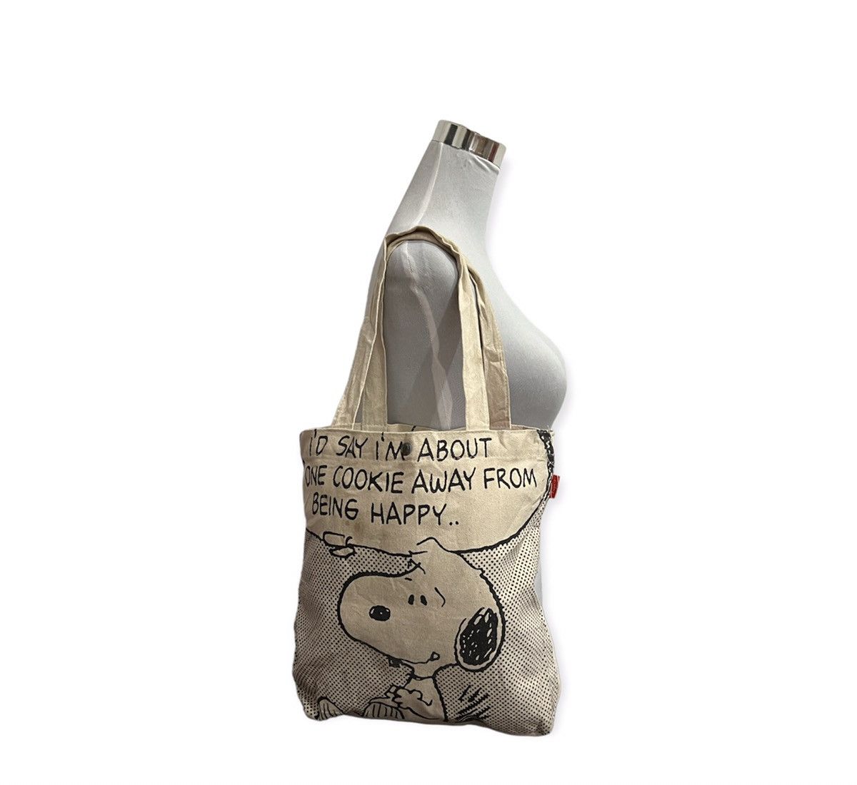 image of Snoopy Overprint Tote Bag, Men's