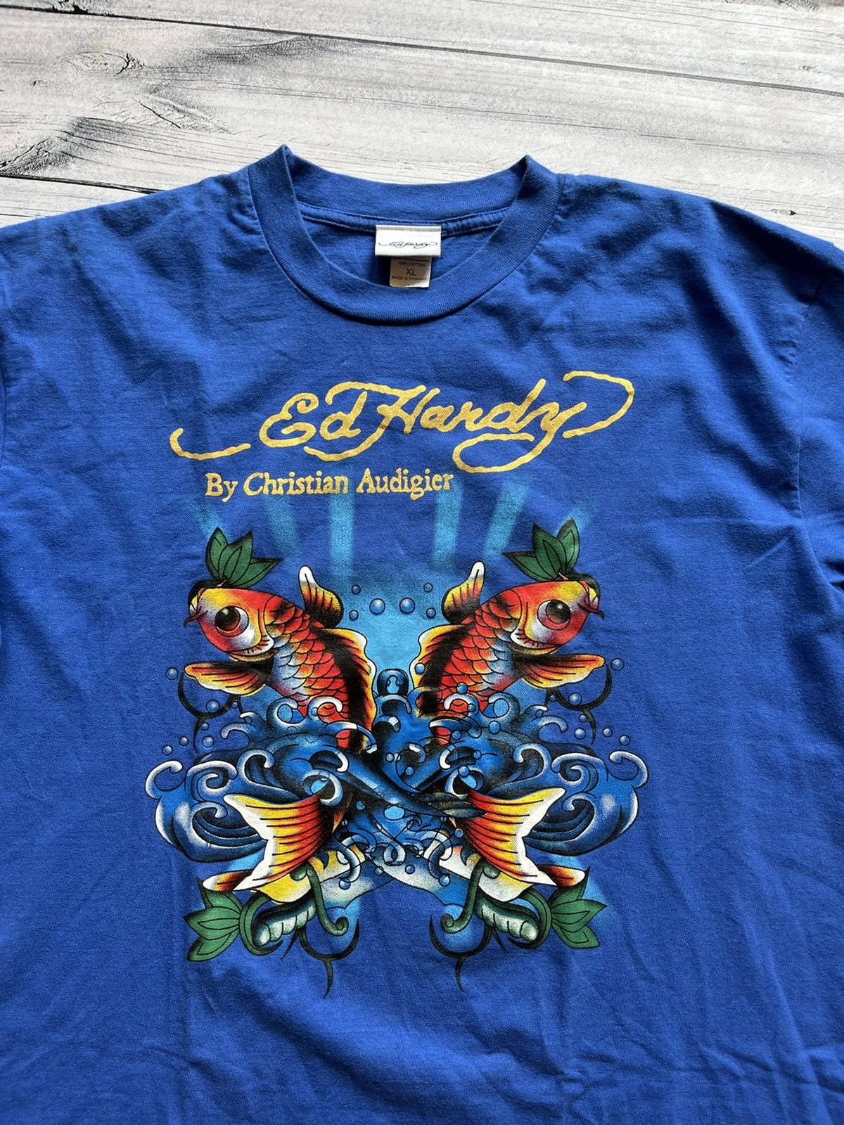 Ed Hardy × Vintage Vintage Y2K Ed Hardy by Christian Audigier graphic t shirt Size US XL / EU 56 / 4 - 3 Thumbnail