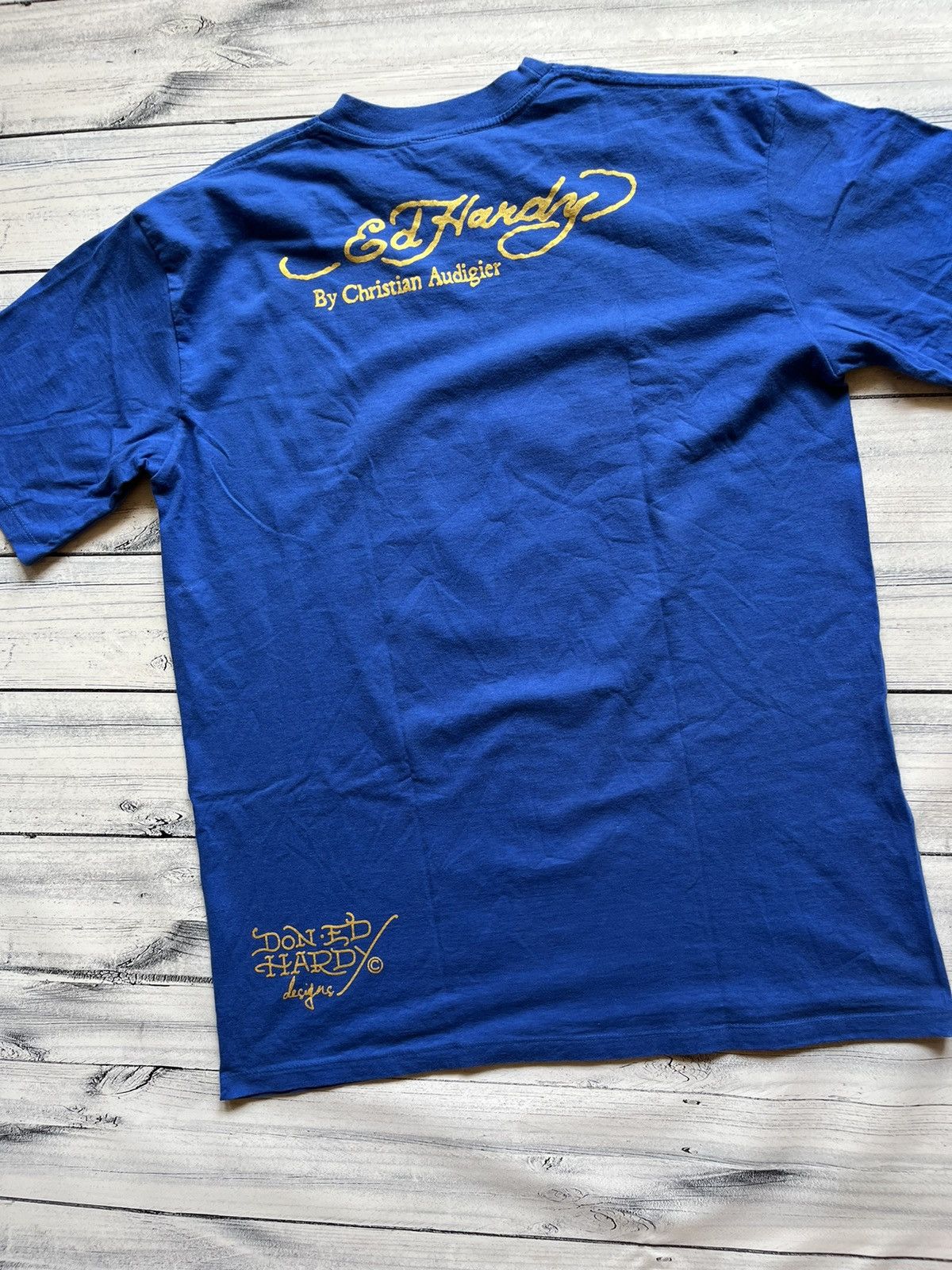 Ed Hardy × Vintage Vintage Y2K Ed Hardy by Christian Audigier graphic t shirt Size US XL / EU 56 / 4 - 4 Thumbnail