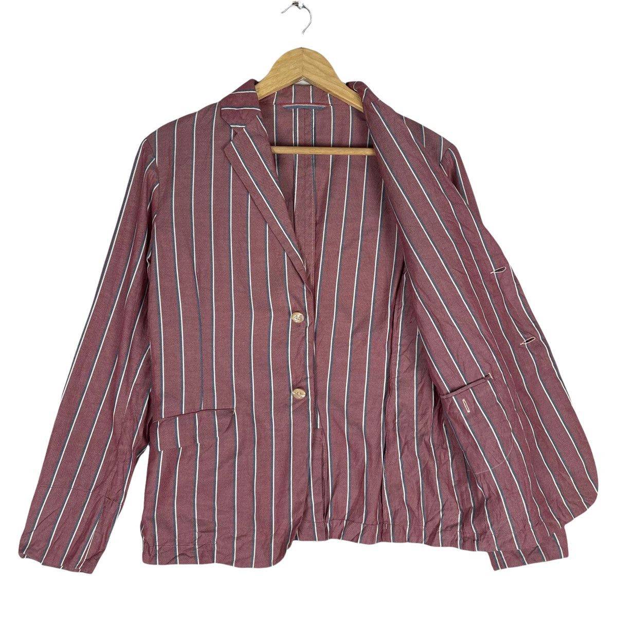 45rpm × Japanese Brand ⚡️45RPM Striped Blazer Size 42S - 3 Thumbnail