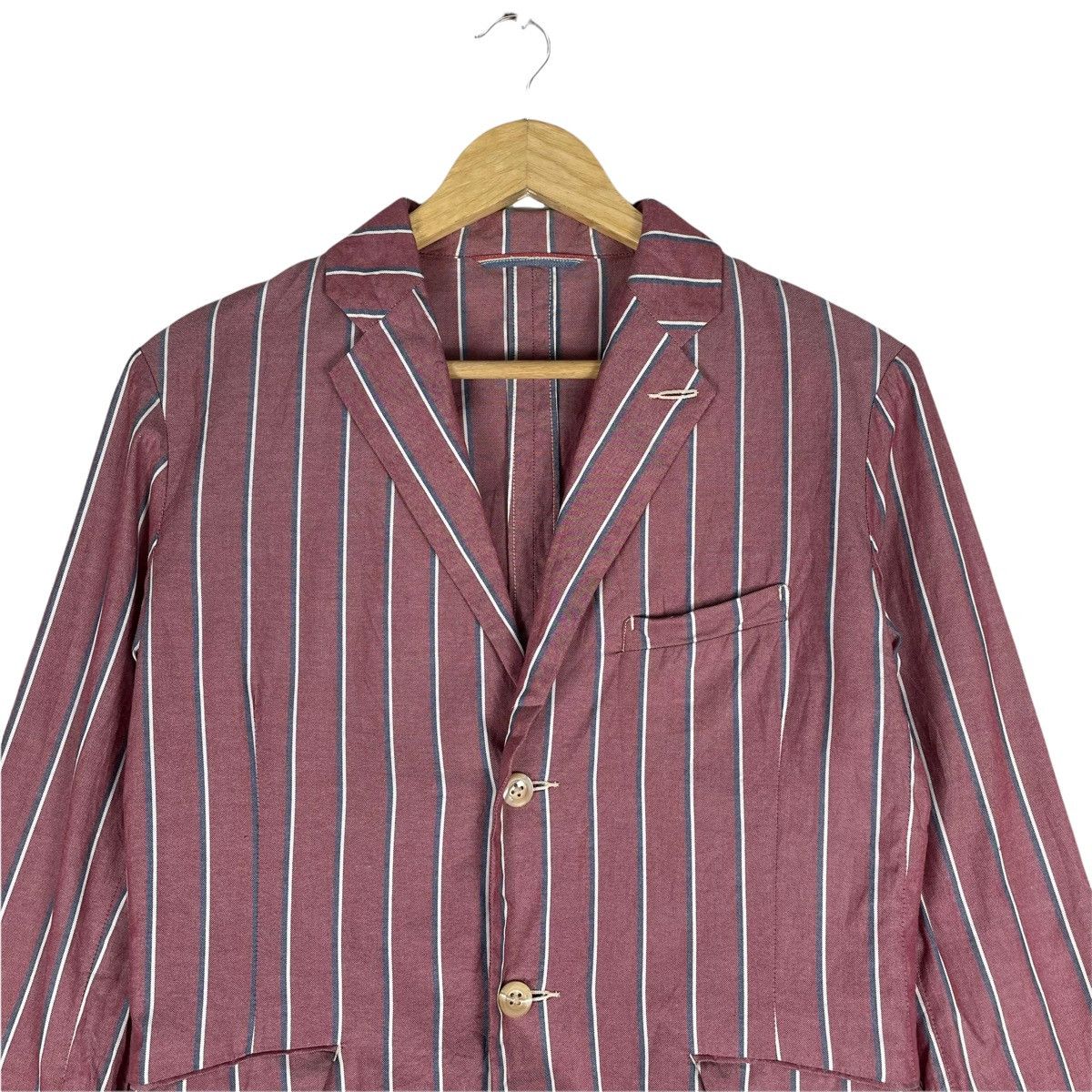 45rpm × Japanese Brand ⚡️45RPM Striped Blazer Size 42S - 4 Thumbnail