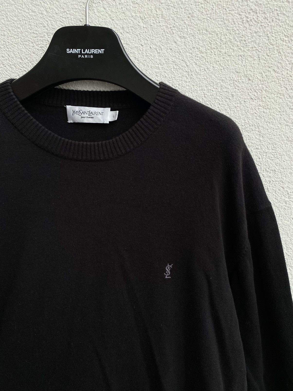 Vintage Black YSL Sweater Light Knit YSL Sweatshirt Grailed