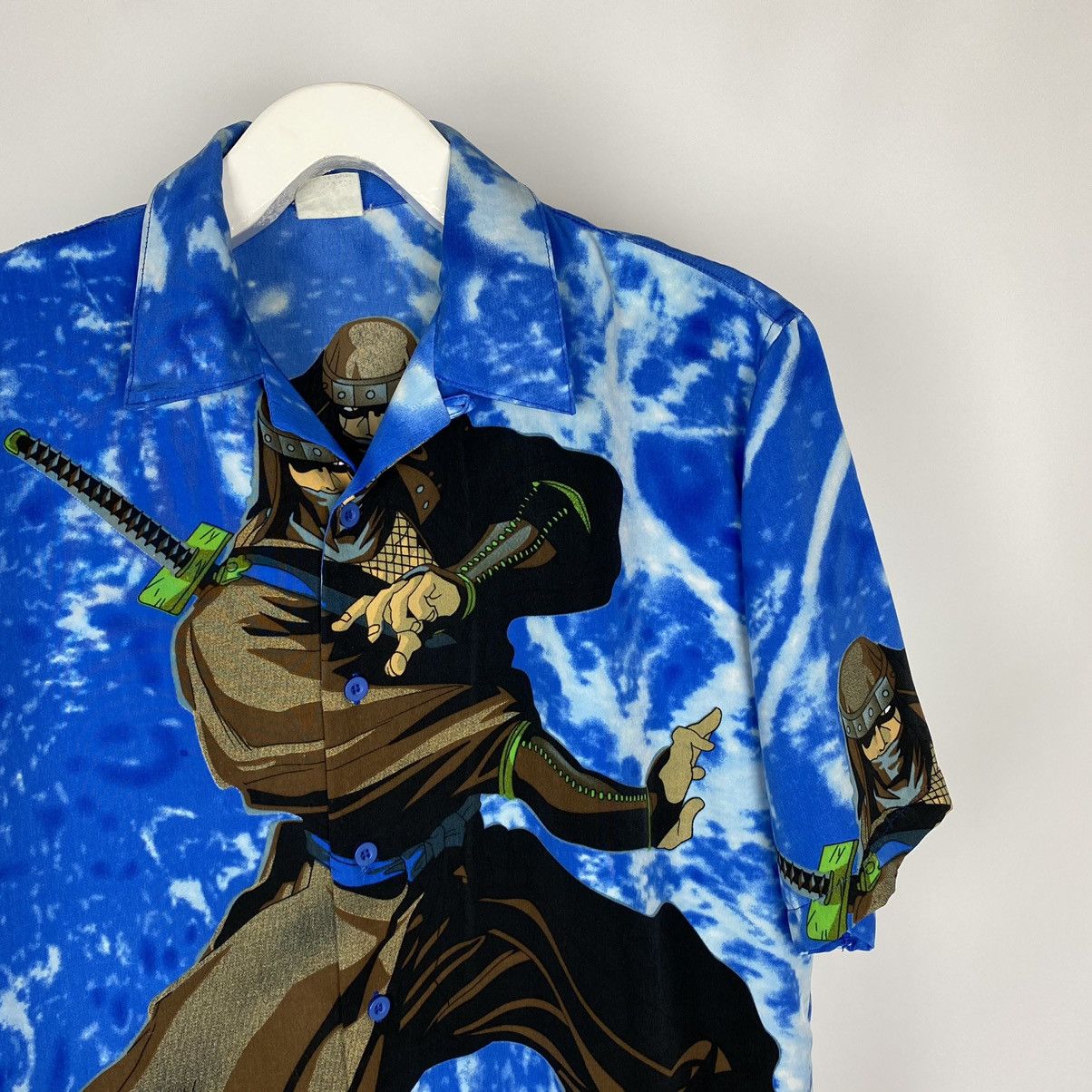 Anime Y2K Vintage Japanese Graphic Ninja AOP Short Sleeve Shirt Size US M / EU 48-50 / 2 - 2 Thumbnail