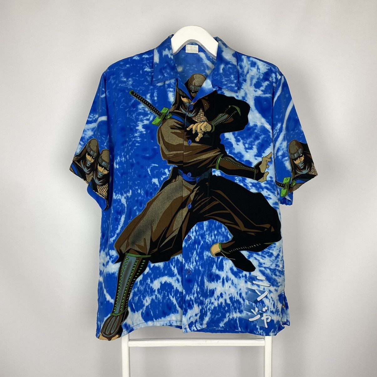 Anime Y2K Vintage Japanese Graphic Ninja AOP Short Sleeve Shirt Size US M / EU 48-50 / 2 - 1 Thumbnail