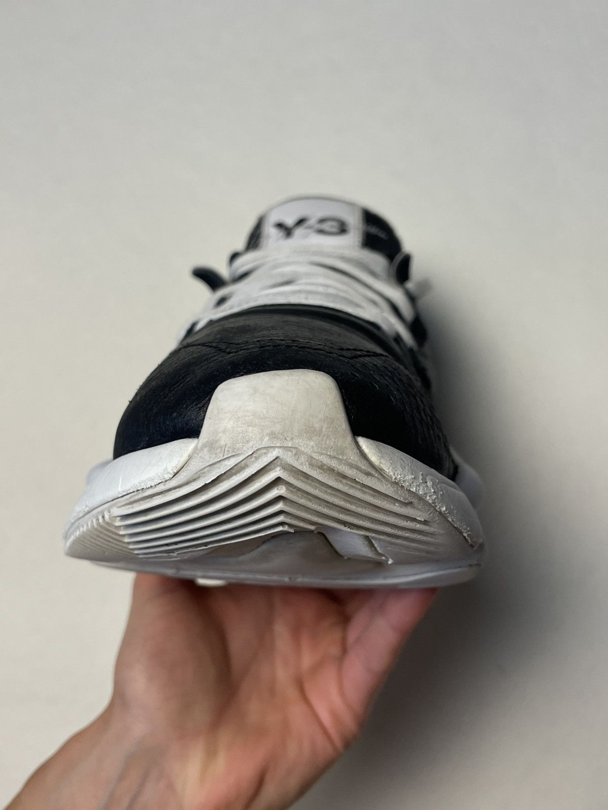 Adidas Y-3 Kaiwa Leather Black White Size US 10.5 / EU 43-44 - 7 Thumbnail