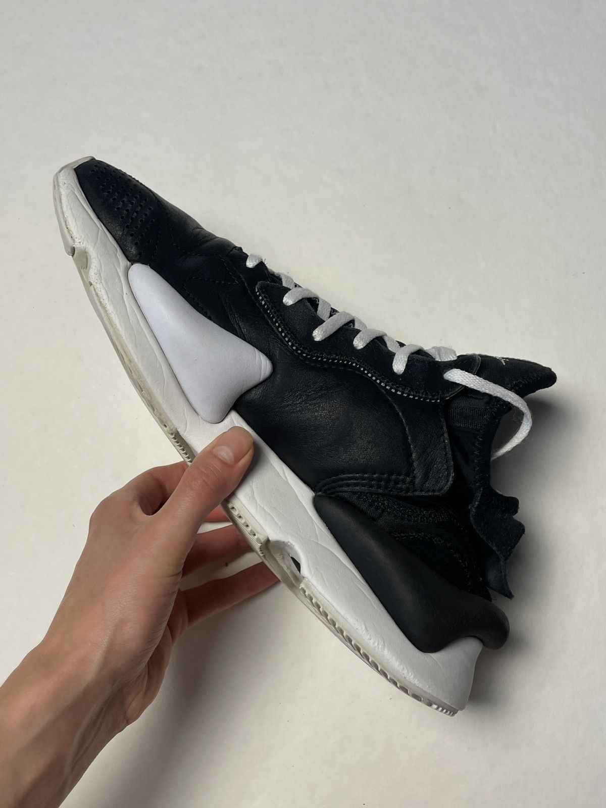 Adidas Y-3 Kaiwa Leather Black White Size US 10.5 / EU 43-44 - 5 Thumbnail