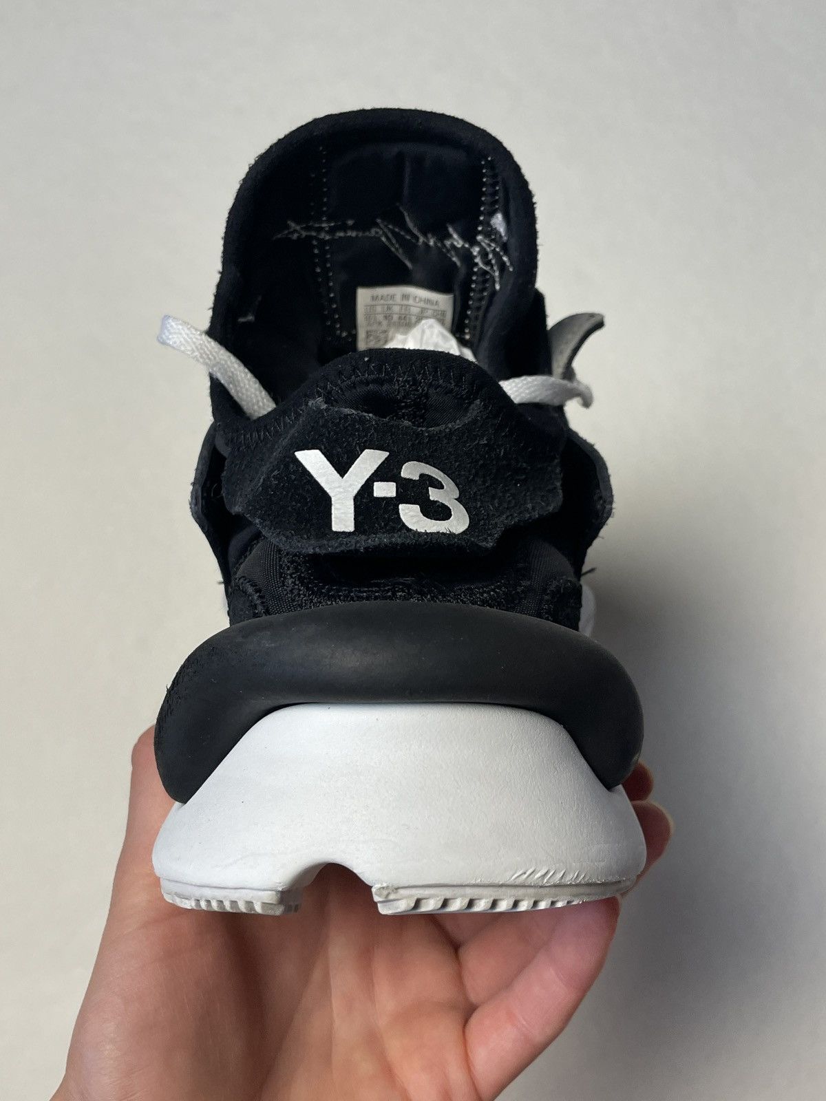 Adidas Y-3 Kaiwa Leather Black White Size US 10.5 / EU 43-44 - 6 Thumbnail
