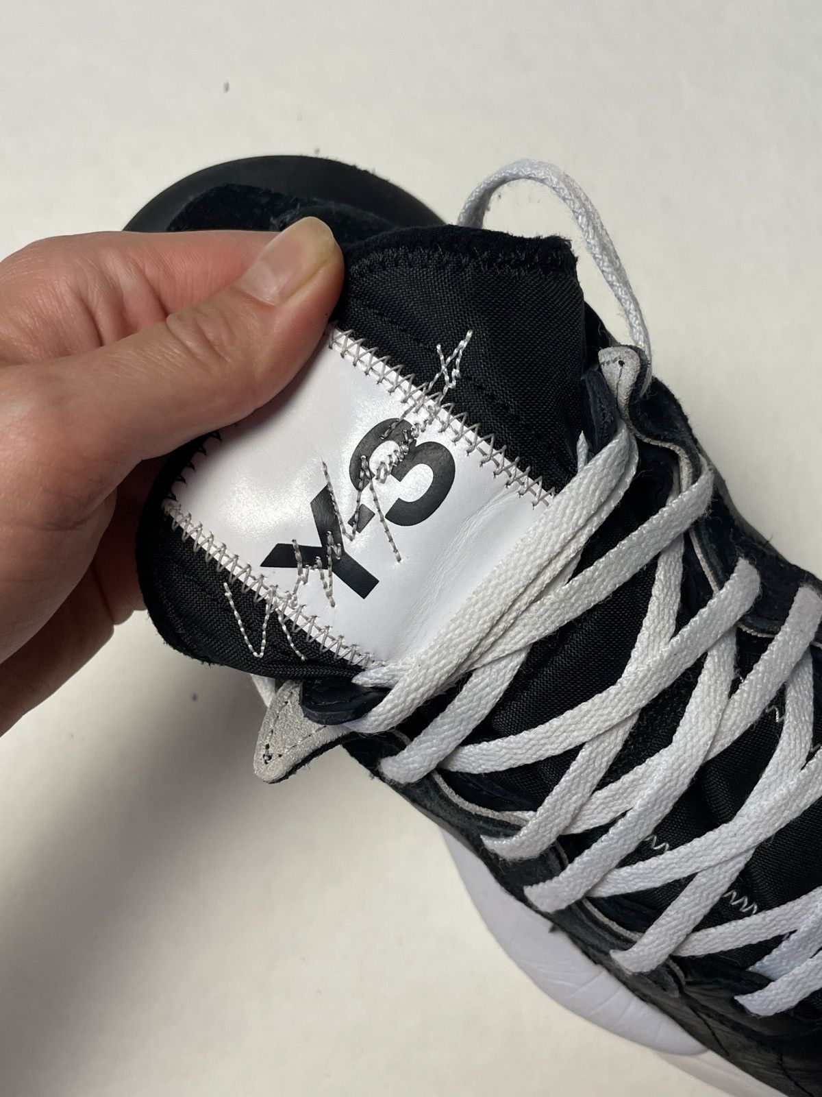Adidas Y-3 Kaiwa Leather Black White Size US 10.5 / EU 43-44 - 10 Thumbnail