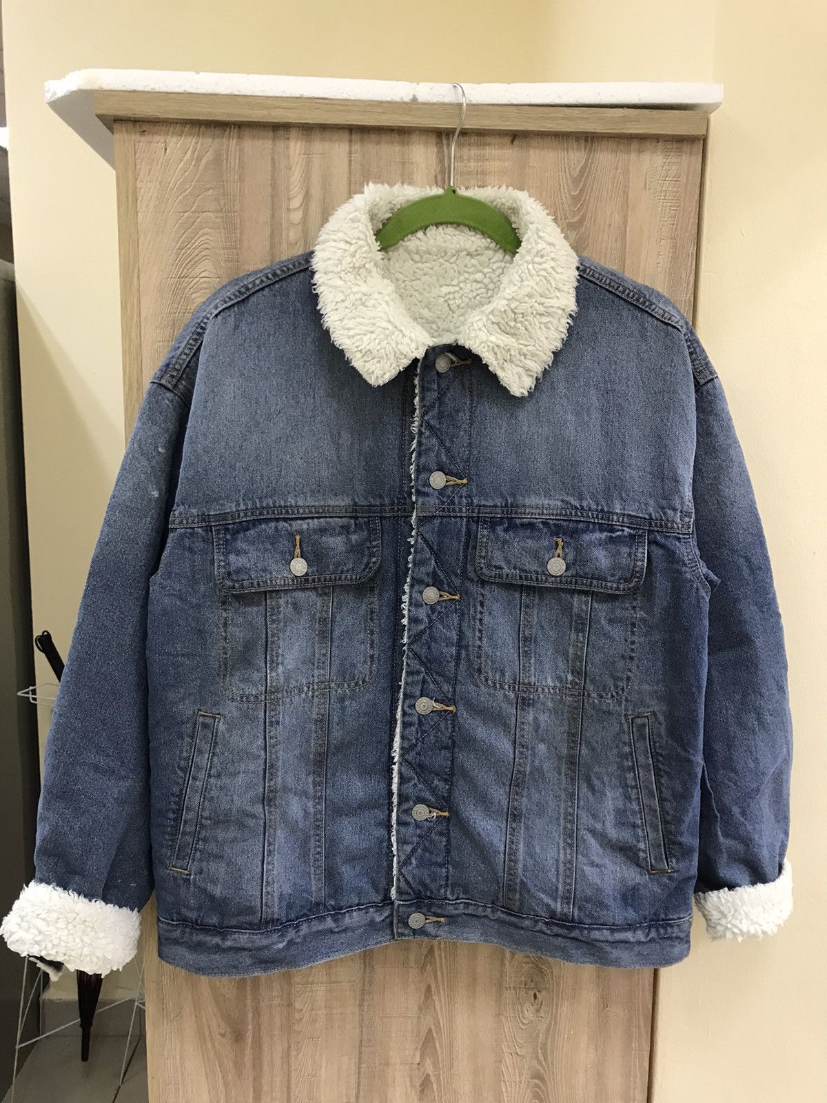 GU GU Denim Sherpa Jacket Size US L / EU 52-54 / 3 - 1 Thumbnail
