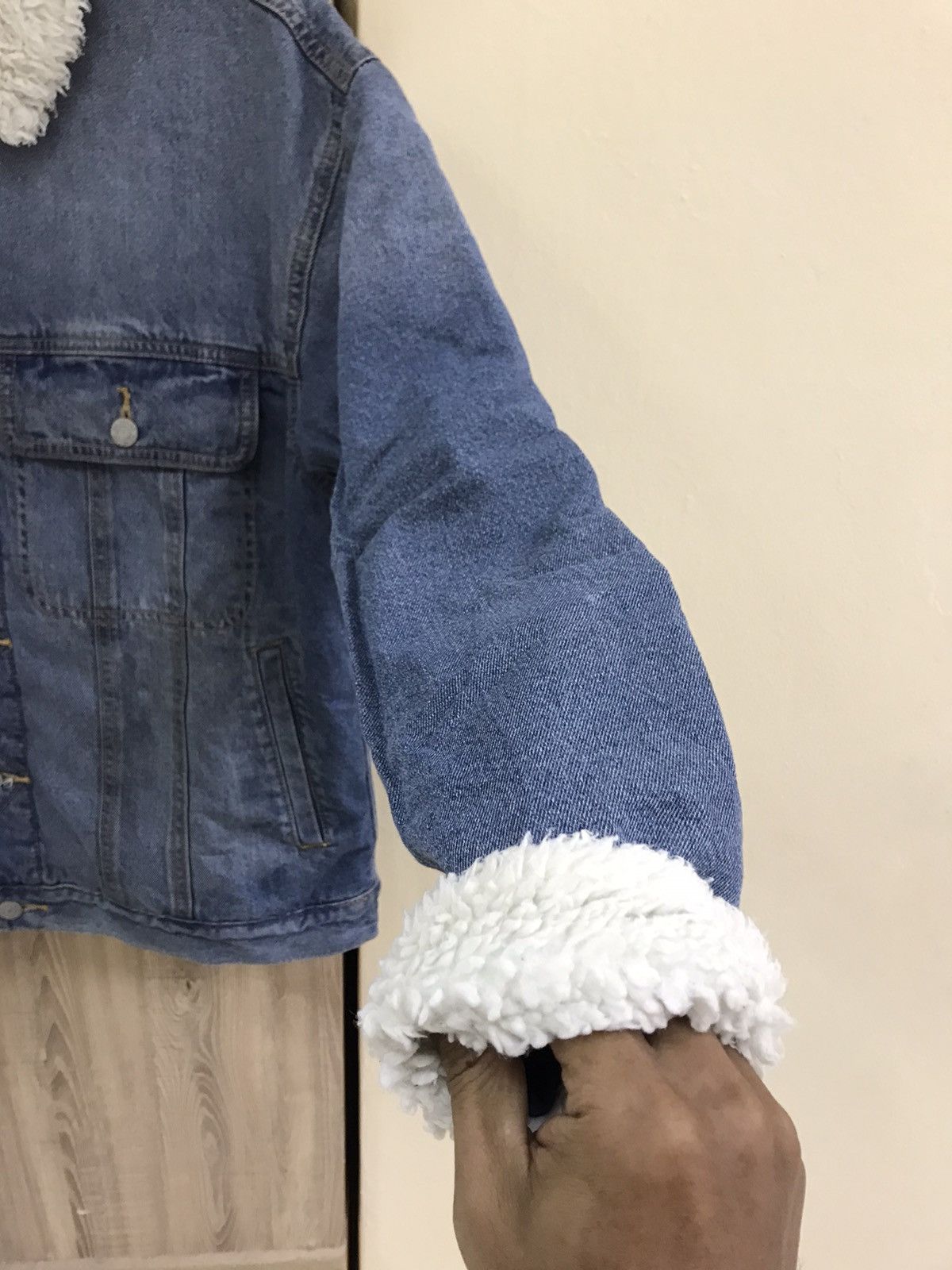 GU GU Denim Sherpa Jacket Size US L / EU 52-54 / 3 - 9 Thumbnail
