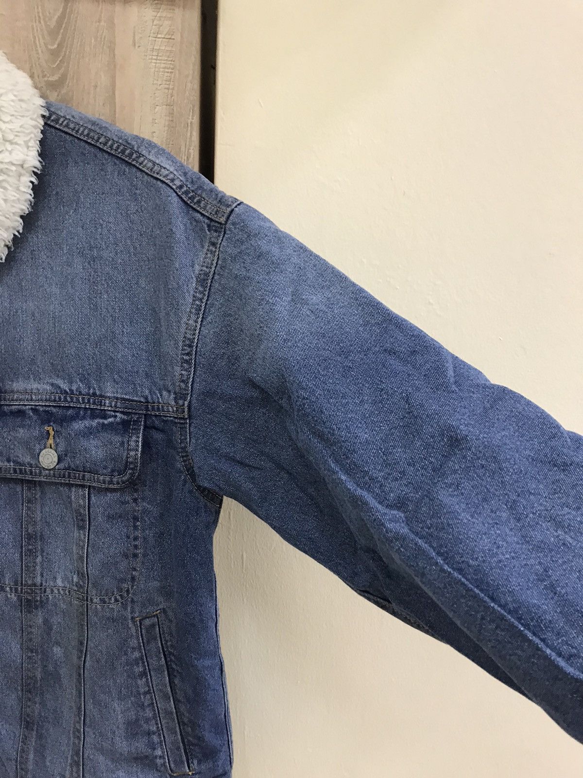 GU GU Denim Sherpa Jacket Size US L / EU 52-54 / 3 - 11 Thumbnail