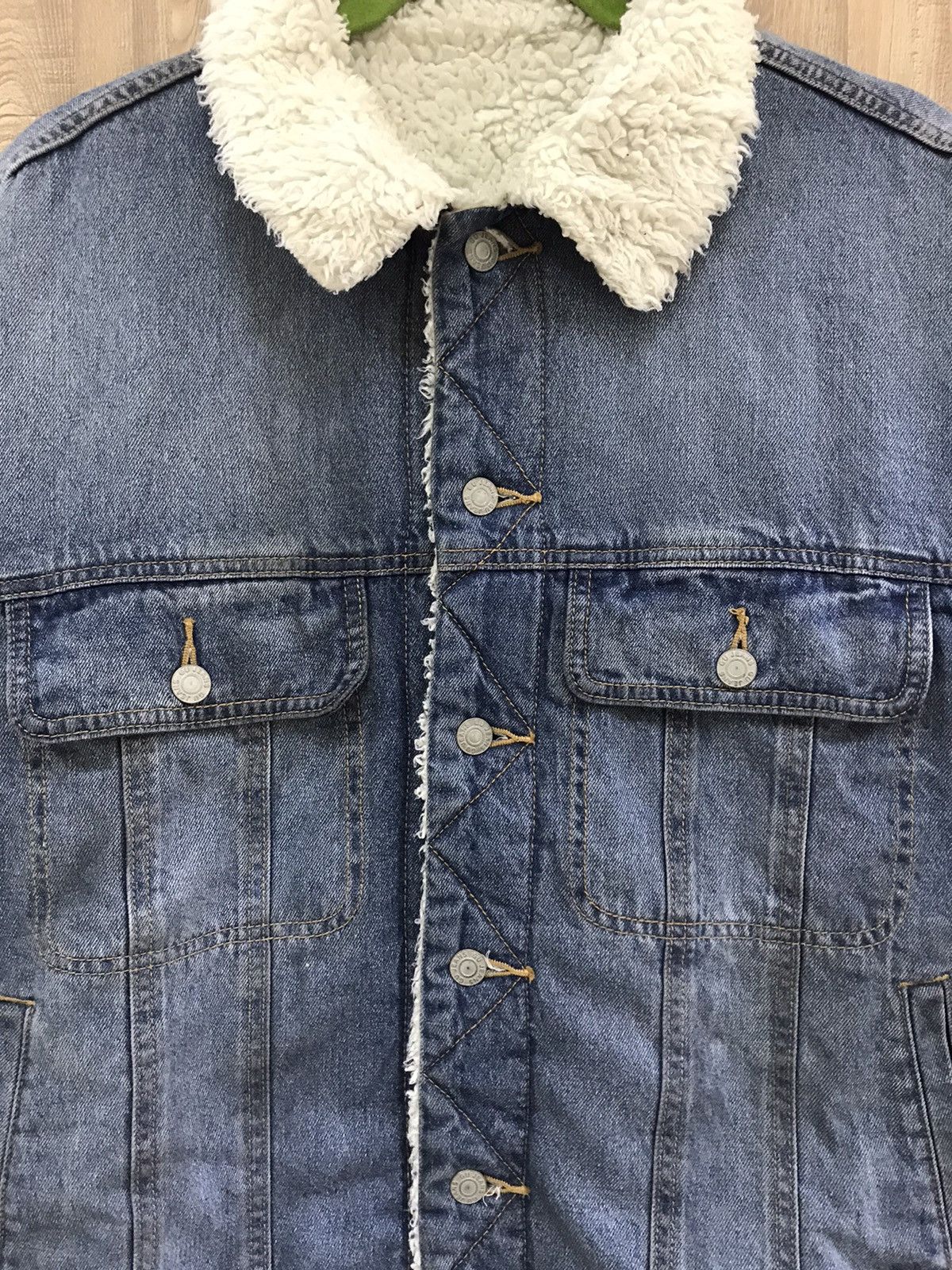 GU GU Denim Sherpa Jacket Size US L / EU 52-54 / 3 - 5 Thumbnail