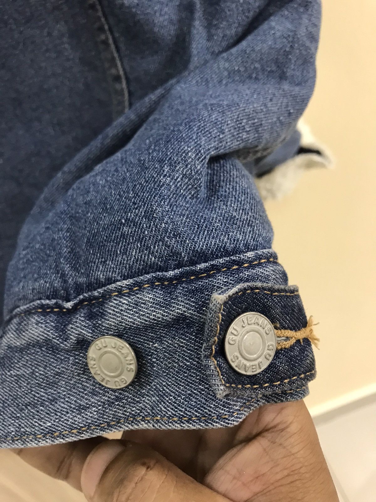 GU GU Denim Sherpa Jacket Size US L / EU 52-54 / 3 - 18 Thumbnail