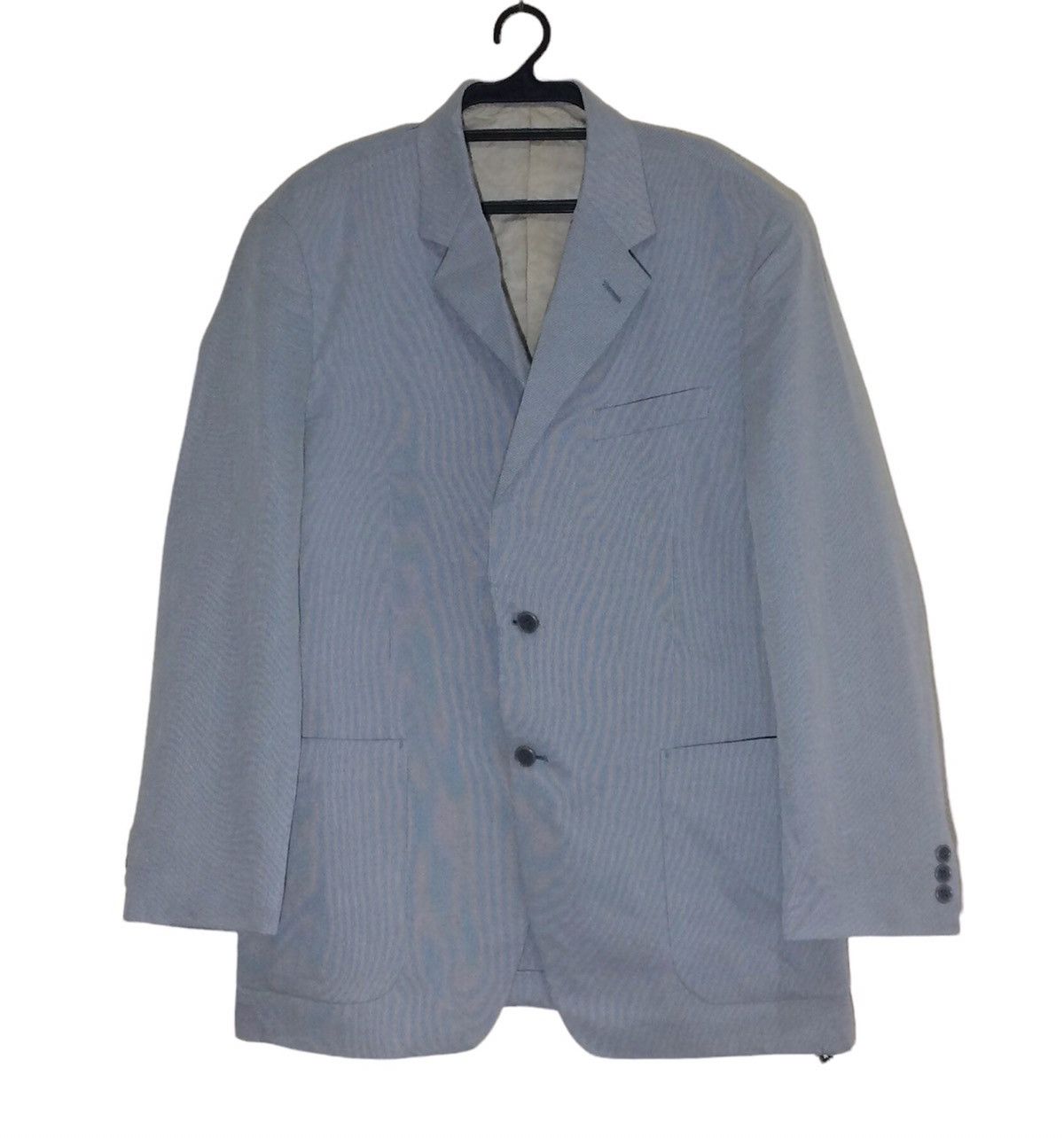 Kansai Yamamoto Vtg SISSY by Kansai Coat Blazer Hickory Overcoat Sweater Size 44R - 1 Thumbnail
