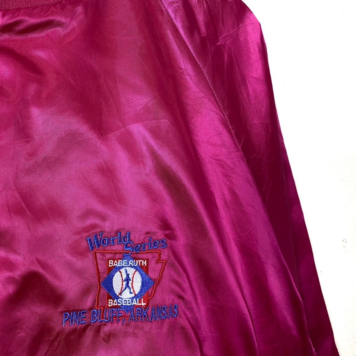 Auburn Sportswear × Vintage Vtg '94 Babe Ruth Baseball Pine Bluff Arkansas Coach Jacket Size US XL / EU 56 / 4 - 4 Thumbnail