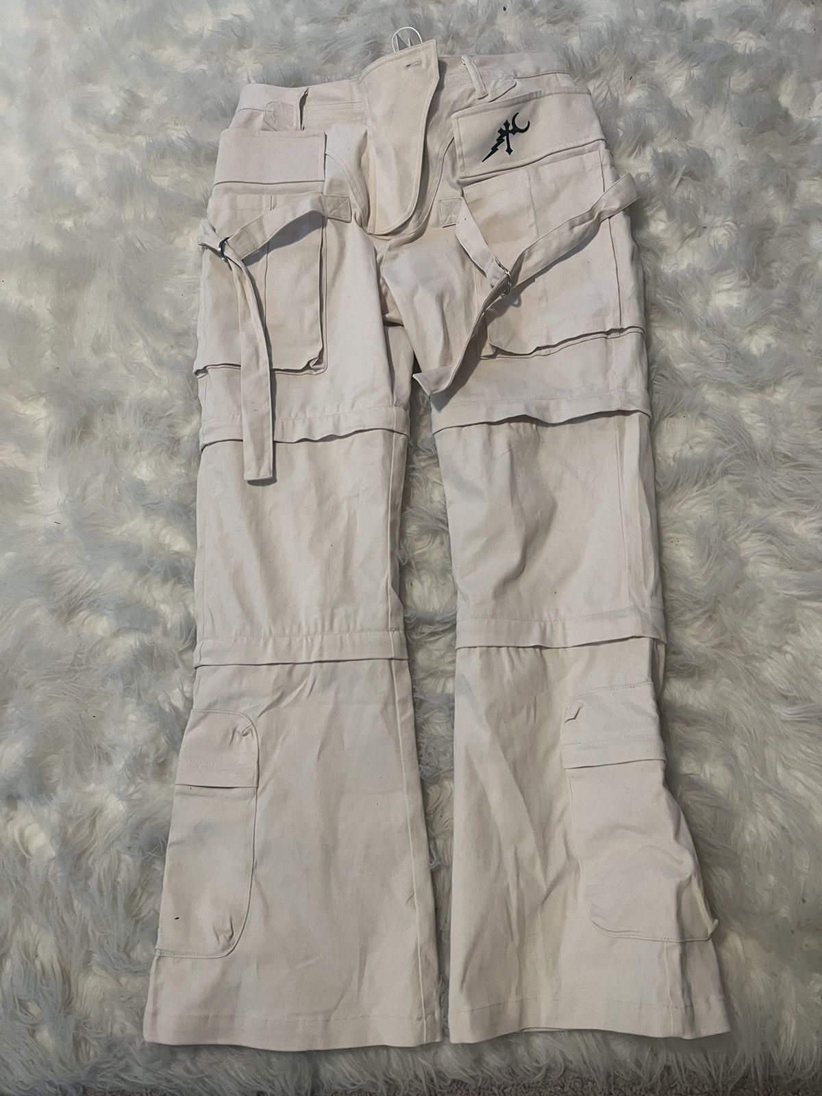 image of Eternal Artwear Lux Cream Cargo Pants in Cream/Cream, Men's (Size 31)