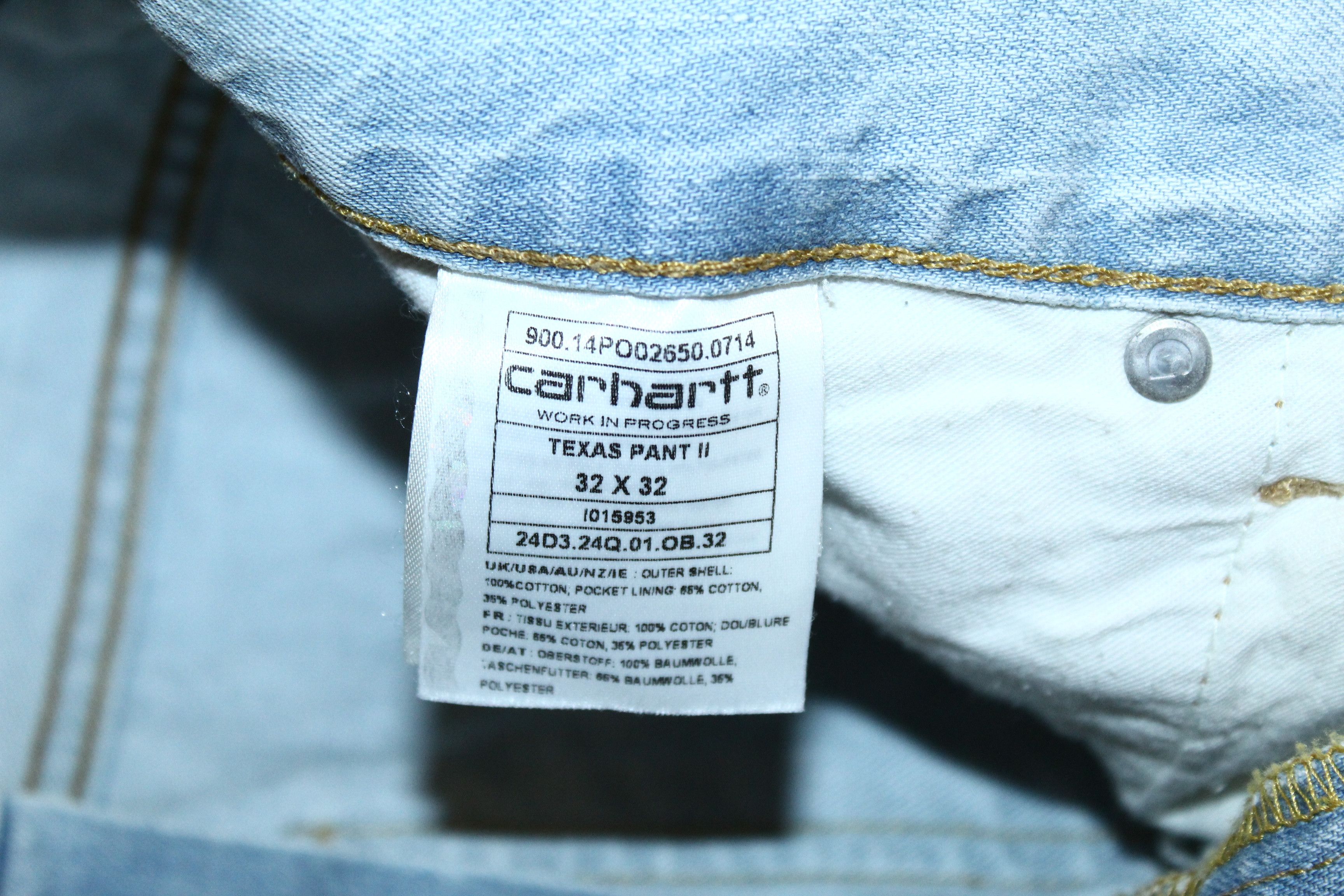 Carhartt Wip Carhartt WIP Texas Pant II Bluewash Faded Baggy Jeans Size US 34 / EU 50 - 6 Thumbnail