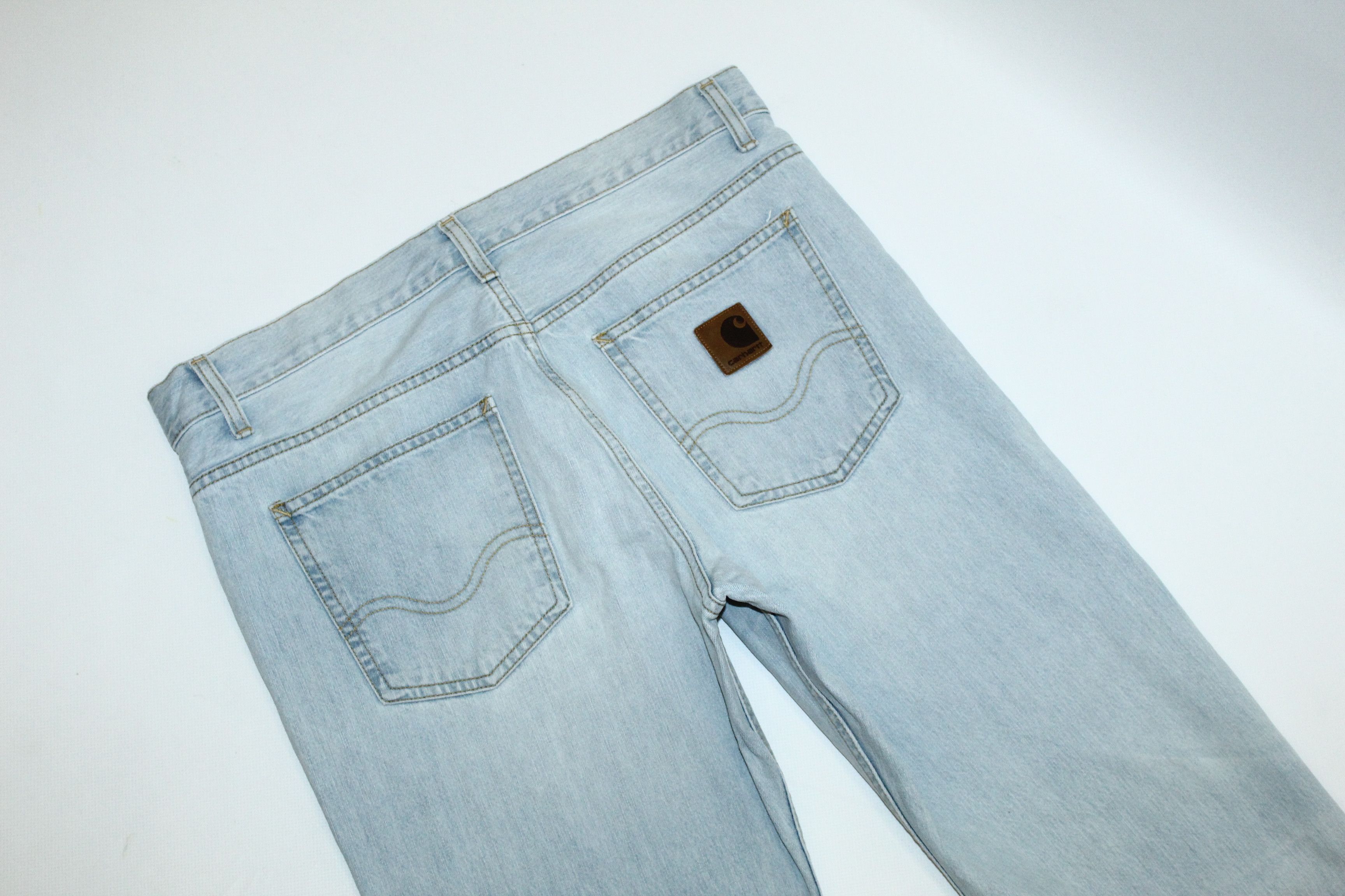 Carhartt Wip Carhartt WIP Texas Pant II Bluewash Faded Baggy Jeans Size US 34 / EU 50 - 7 Thumbnail