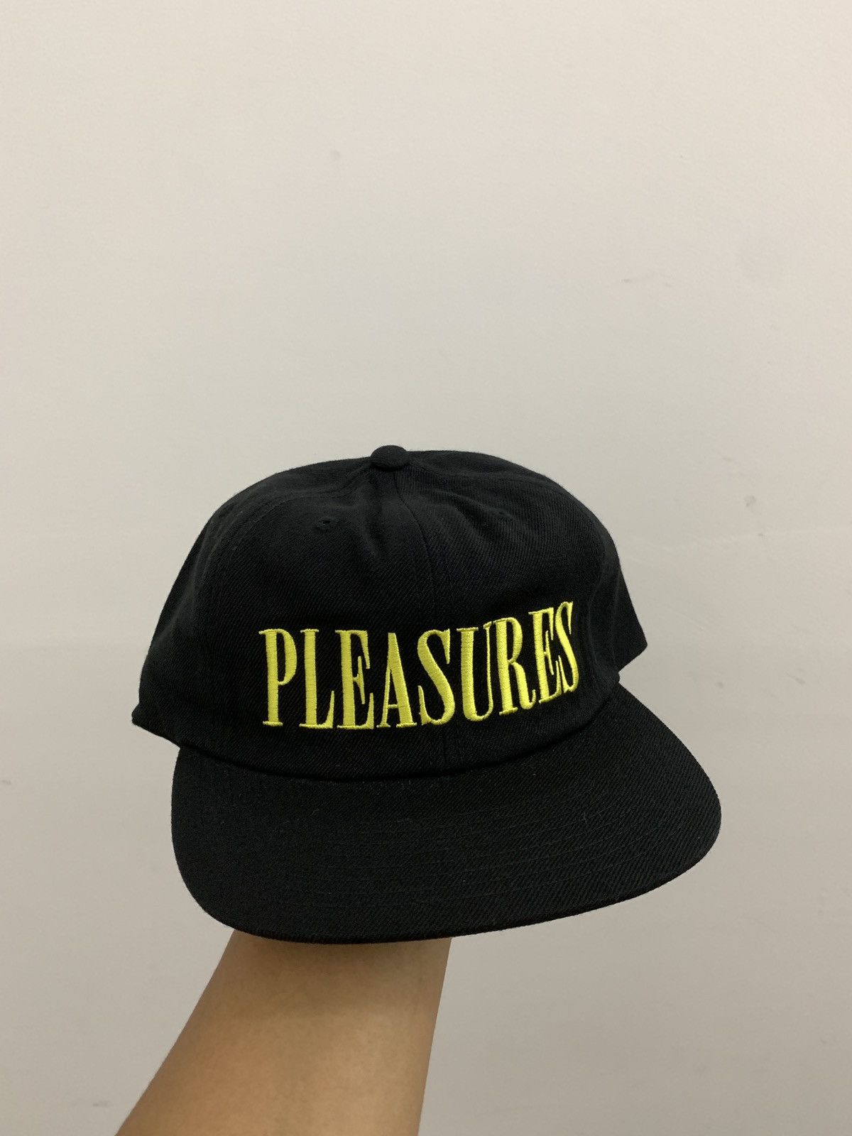 image of Pleasures Core Logo Snapback in Black, Men's
