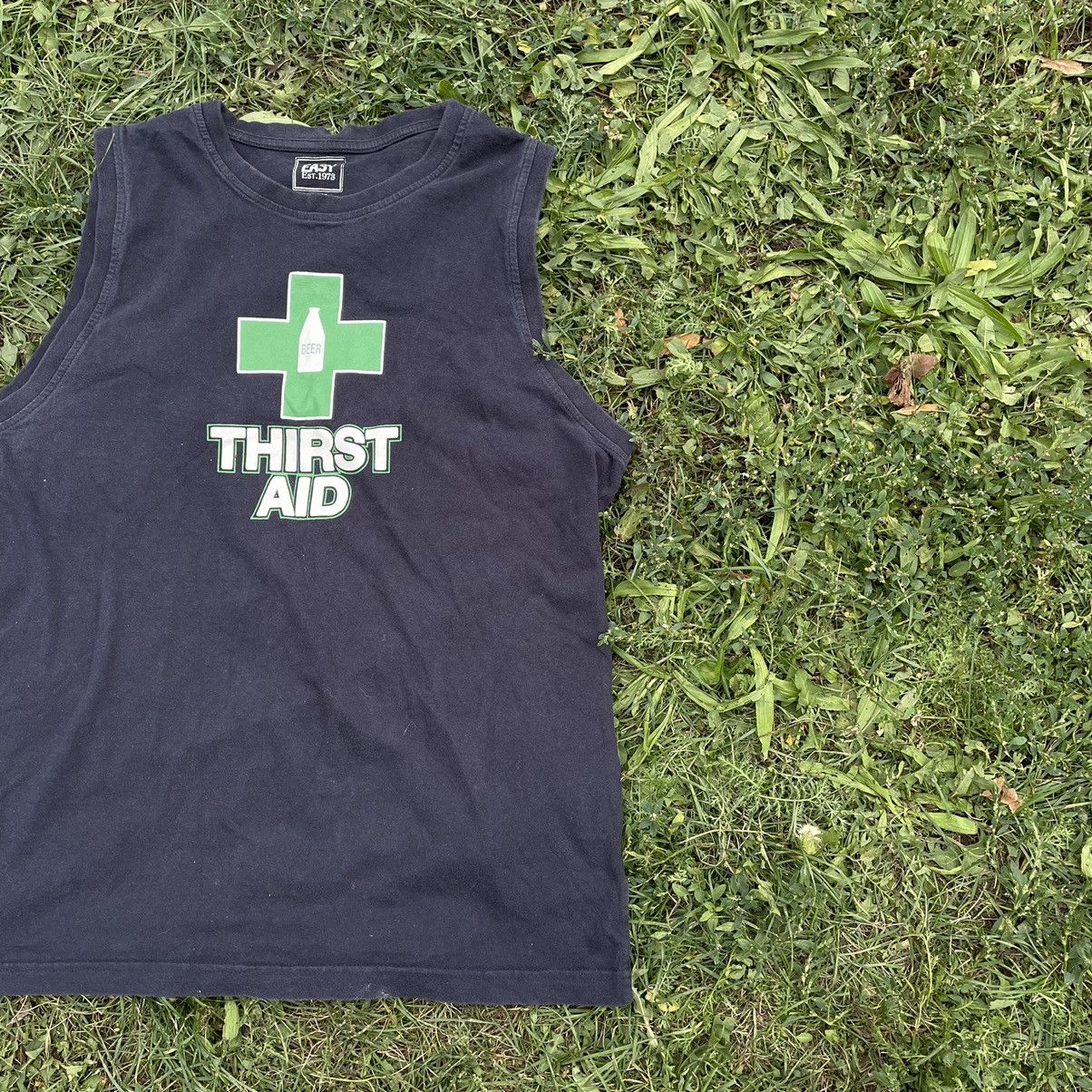 Vintage Vintage Y2K Faded Graphic Tank Top Thirst Aid Skate Boxy M Size US M / EU 48-50 / 2 - 2 Thumbnail