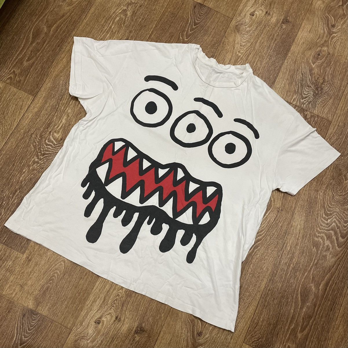 Vintage Y2K Vintage Monster Graphic Oversized Tee Cream Skate L Size US L / EU 52-54 / 3 - 2 Thumbnail