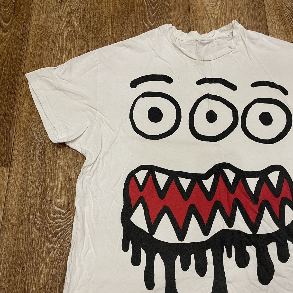 Vintage Y2K Vintage Monster Graphic Oversized Tee Cream Skate L Size US L / EU 52-54 / 3 - 5 Thumbnail