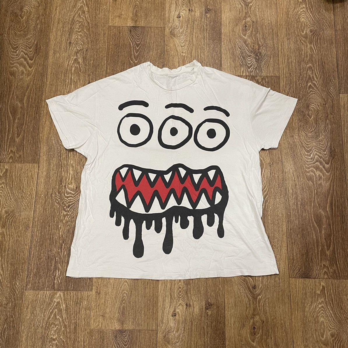 Vintage Y2K Vintage Monster Graphic Oversized Tee Cream Skate L Size US L / EU 52-54 / 3 - 1 Thumbnail