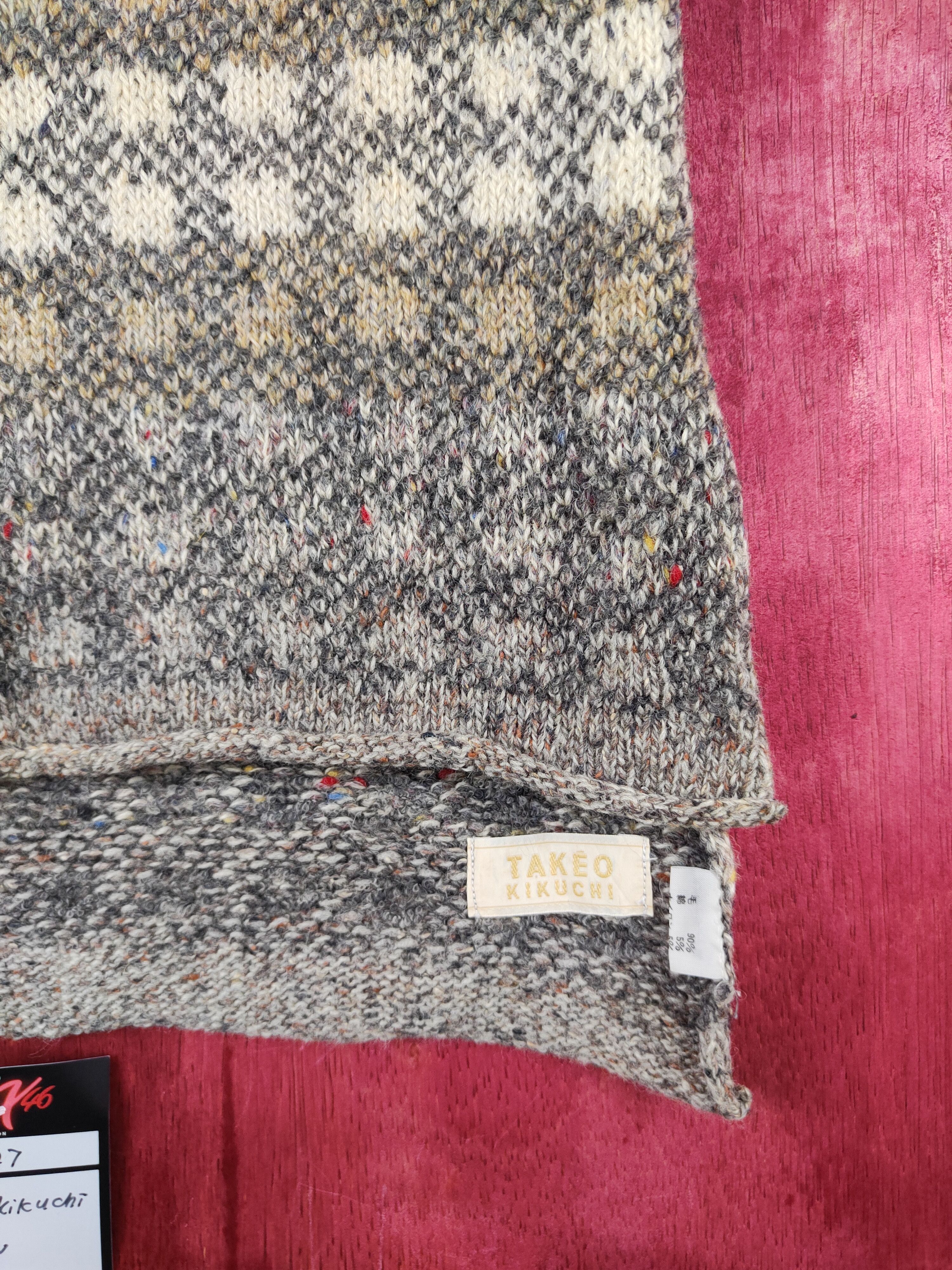Japanese Brand × Takeo Kikuchi Takeo Kikuchi checkered Muffler Scarves #m27 DL Size ONE SIZE - 5 Thumbnail