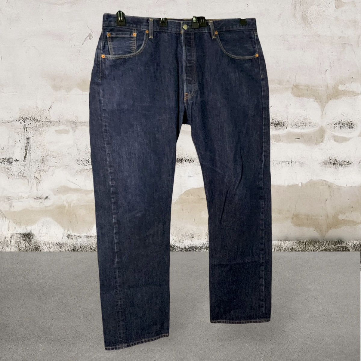 Levi's Levi 501 Straight Fit Dark Blue Jeans Men 40x34 Grailed