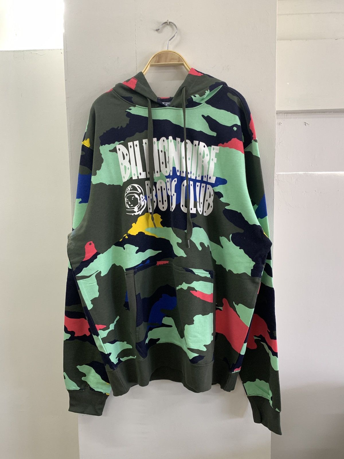 image of Billionaire Boys Club Camo Hoodie in Green, Men's (Size XL)