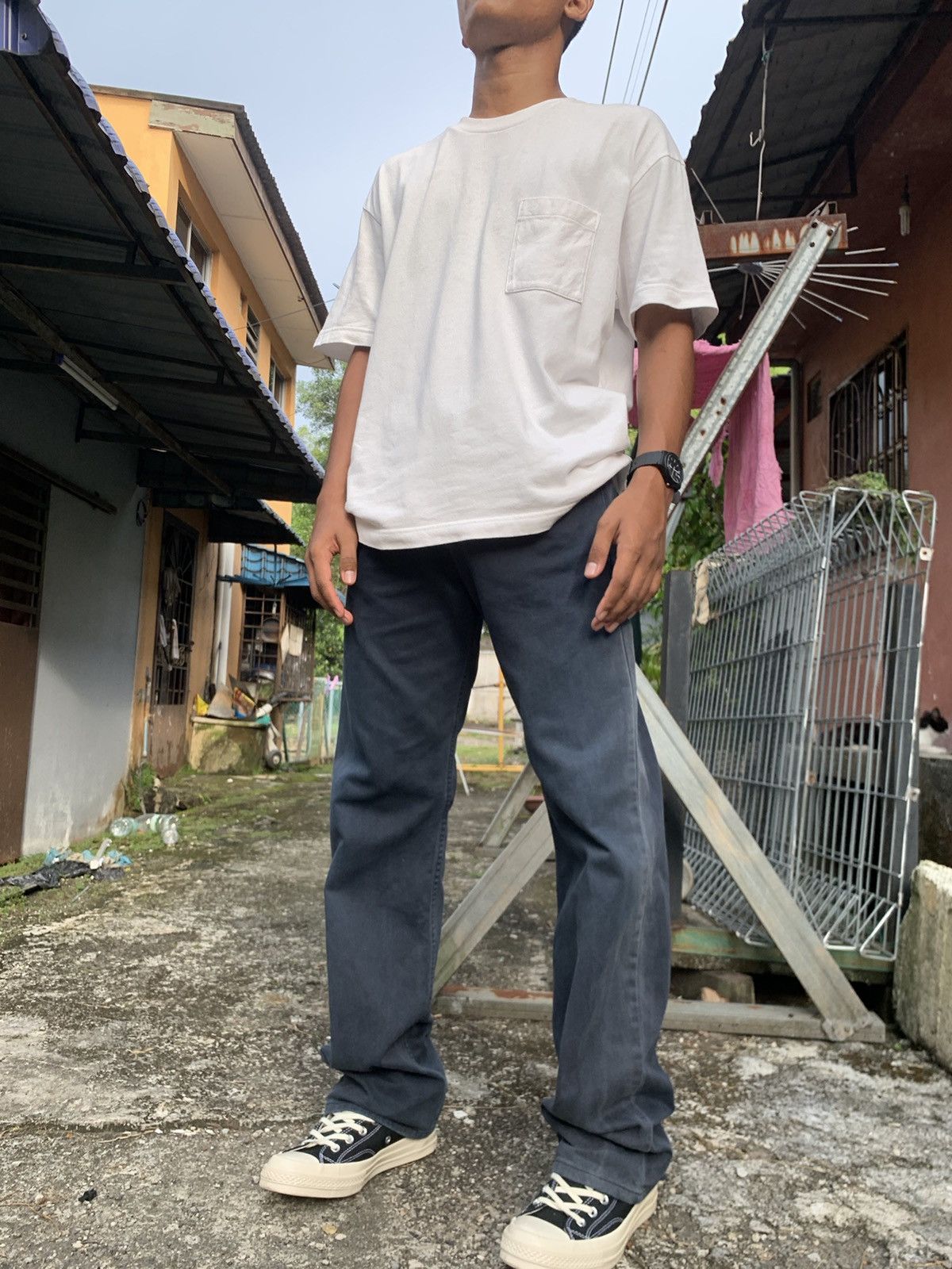 Levi's 👹Sun Faded Levis 512 Blue Faded Baggy Jeans Size US 32 / EU 48 - 3 Thumbnail