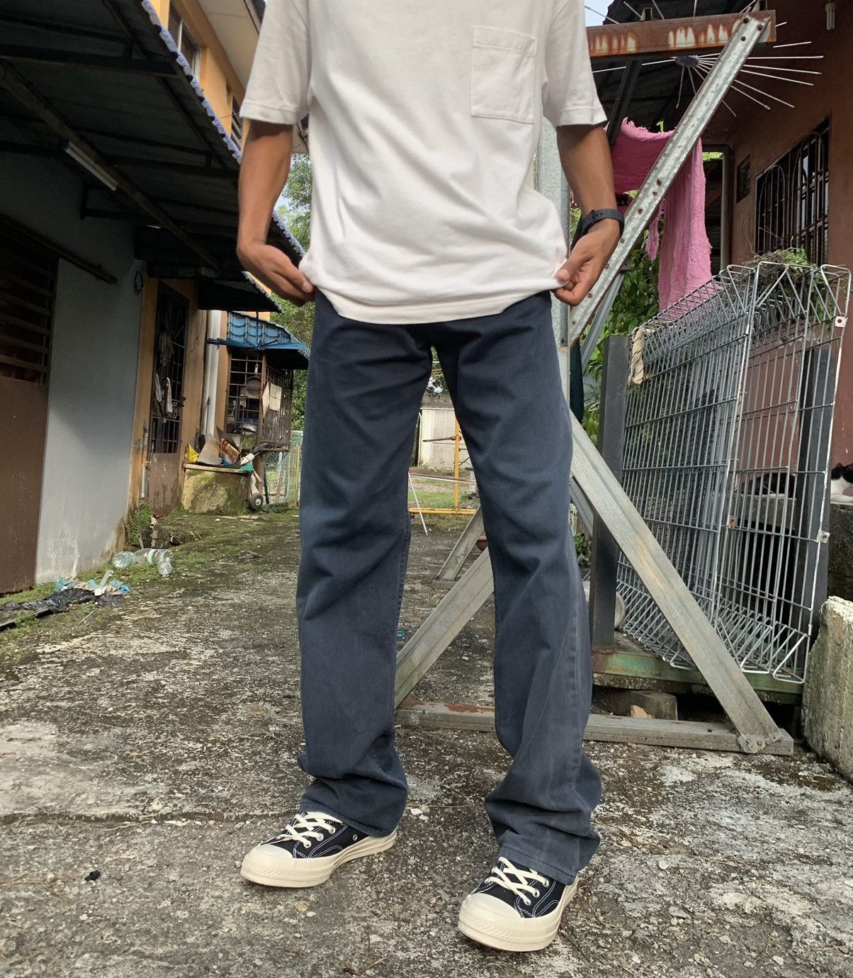 Levi's 👹Sun Faded Levis 512 Blue Faded Baggy Jeans Size US 32 / EU 48 - 1 Thumbnail