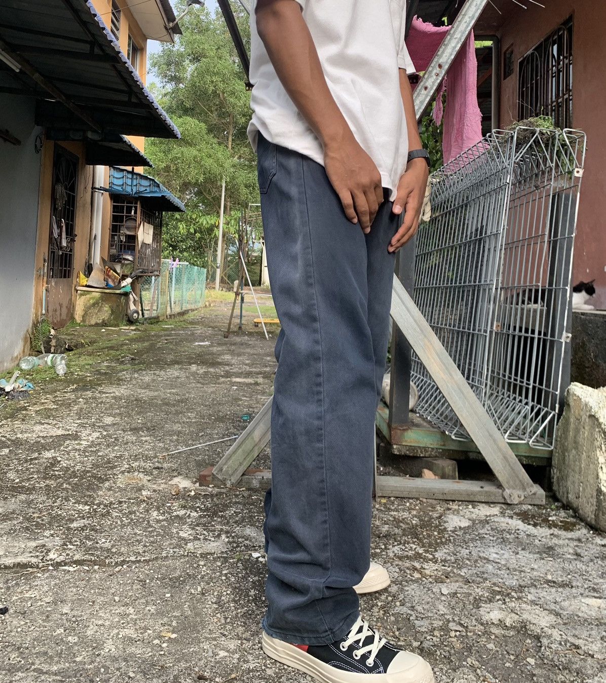 Levi's 👹Sun Faded Levis 512 Blue Faded Baggy Jeans Size US 32 / EU 48 - 4 Thumbnail