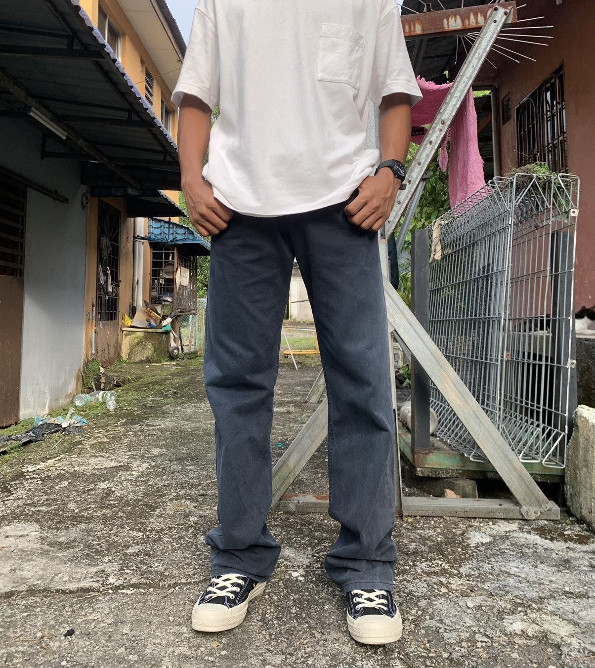 Levi's 👹Sun Faded Levis 512 Blue Faded Baggy Jeans Size US 32 / EU 48 - 2 Thumbnail