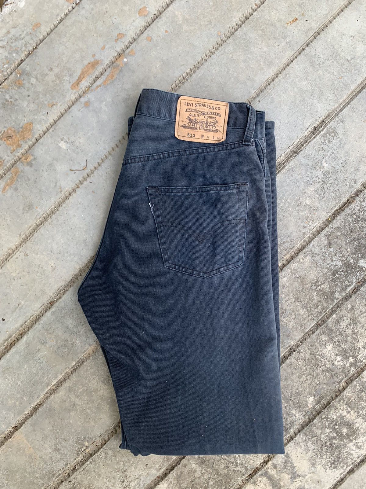 Levi's 👹Sun Faded Levis 512 Blue Faded Baggy Jeans Size US 32 / EU 48 - 5 Thumbnail