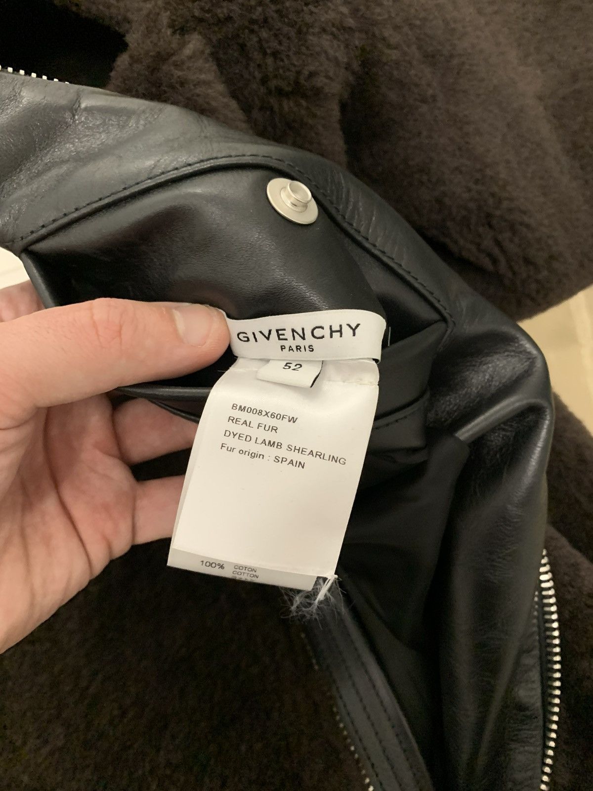 Givenchy GIVENCHY Leather Jacket Shearling In Brown Size 52 $6500 Size US L / EU 52-54 / 3 - 6 Thumbnail