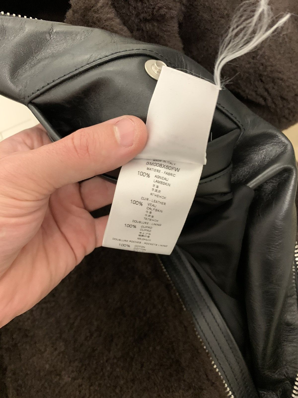 Givenchy GIVENCHY Leather Jacket Shearling In Brown Size 52 $6500 Size US L / EU 52-54 / 3 - 7 Thumbnail