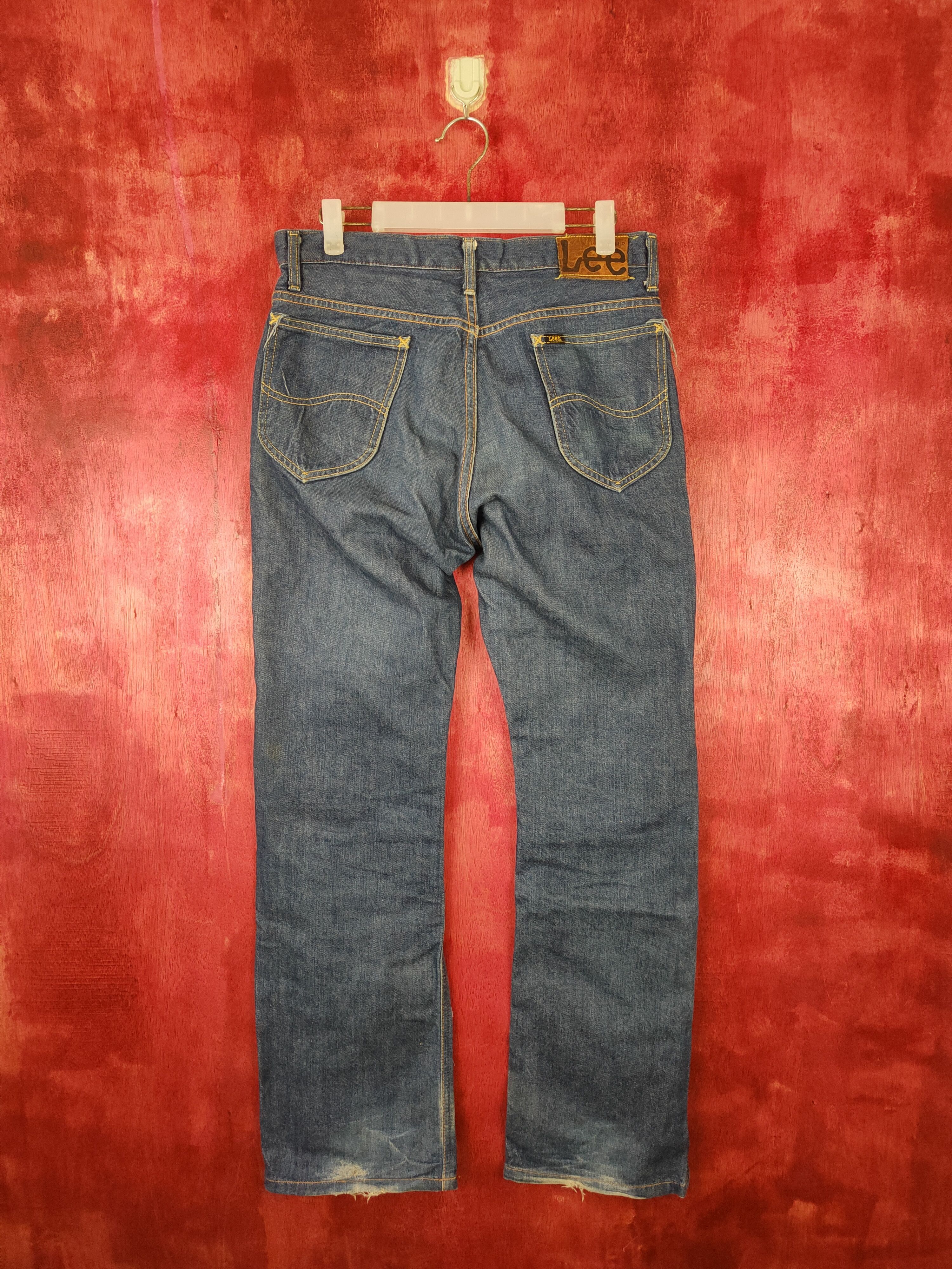 Japanese Brand Lee distressed custom reworked Patchwork Denim Pants #5295DL Size US 30 / EU 46 - 7 Thumbnail