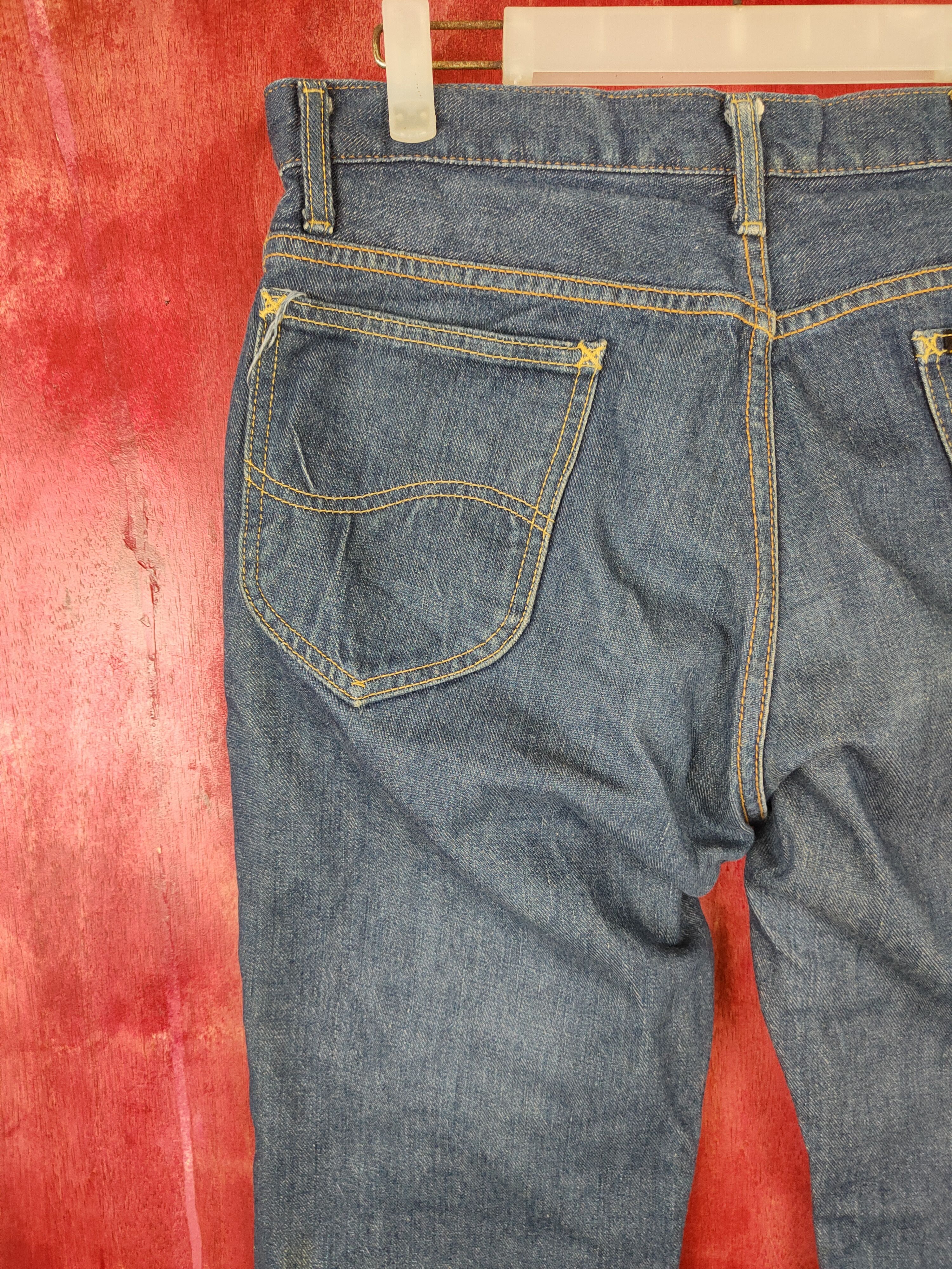 Japanese Brand Lee distressed custom reworked Patchwork Denim Pants #5295DL Size US 30 / EU 46 - 8 Thumbnail