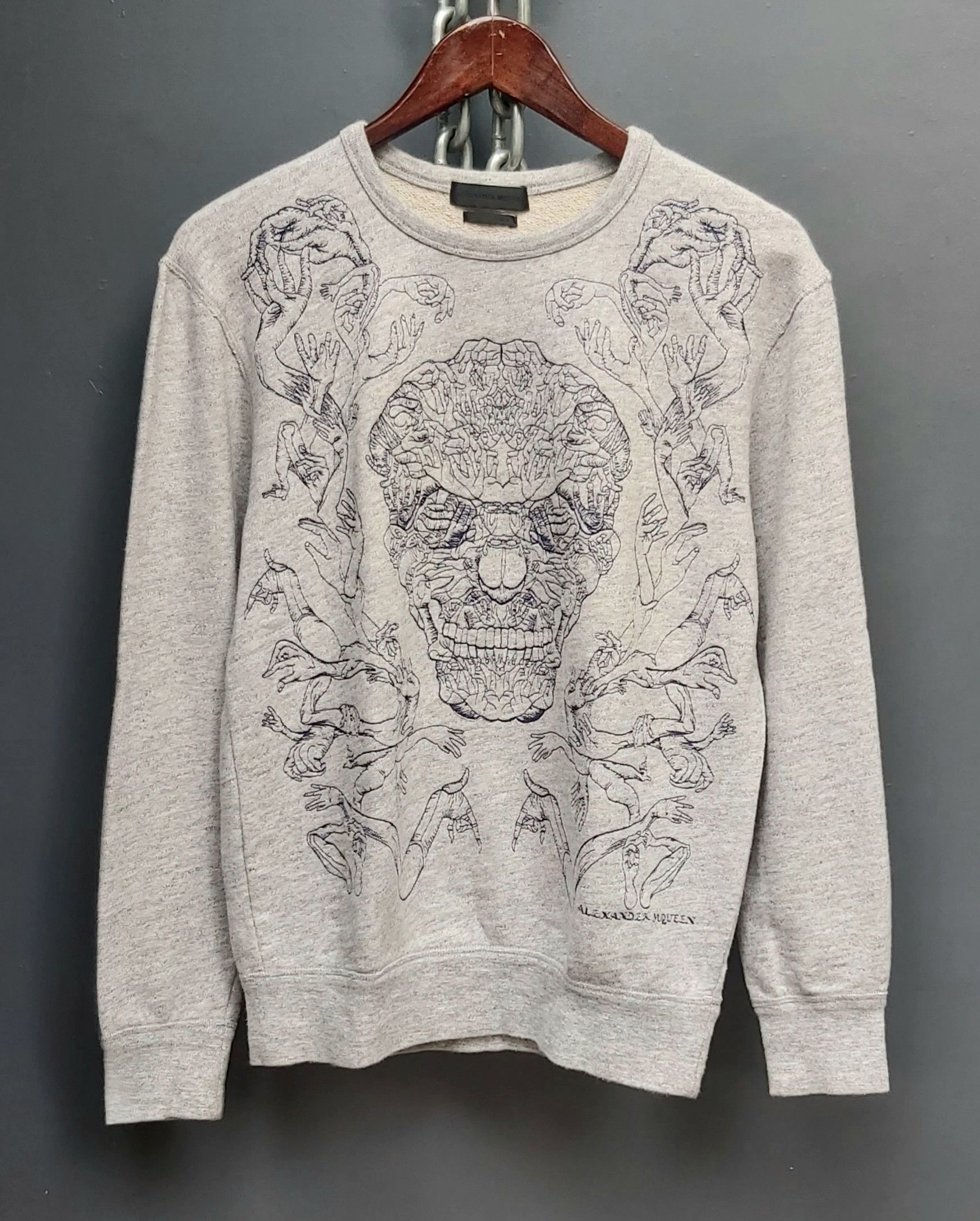 Alexander McQueen Embroidered Skull Sweater