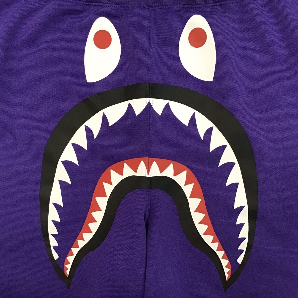 Bape BAPE SHARK BASKETBALL SWEAT SHORTS Purple ape ★size L Size US 34 / EU 50 - 2 Thumbnail