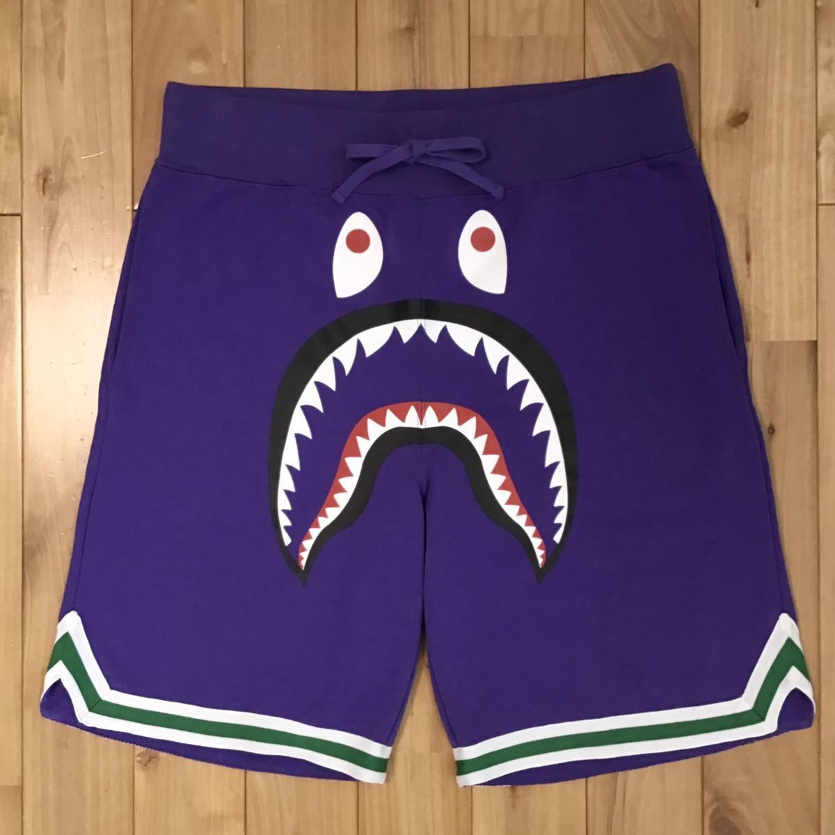 Bape BAPE SHARK BASKETBALL SWEAT SHORTS Purple ape ★size L Size US 34 / EU 50 - 1 Thumbnail